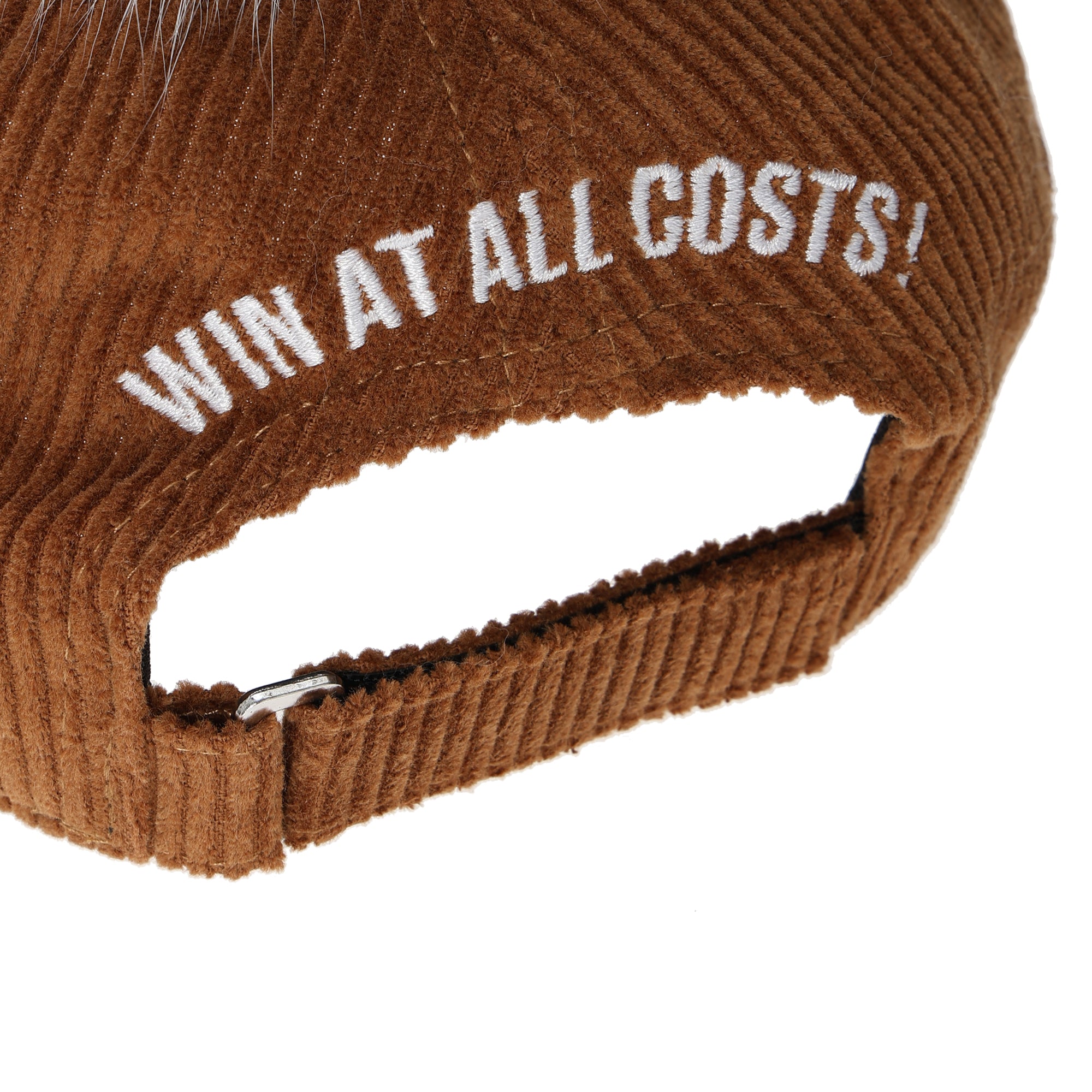 WOMEN コーデュロイポンポンキャップ キャメル