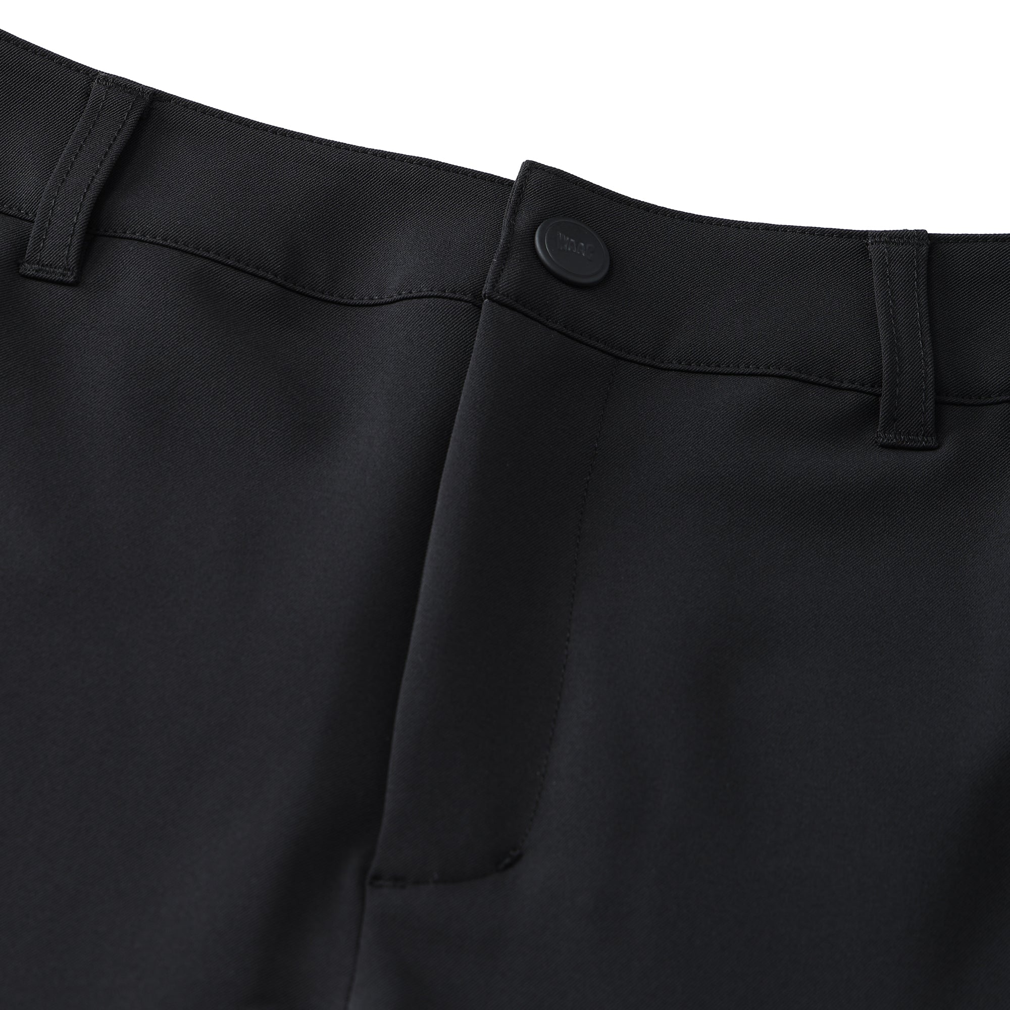 WOMEN 2WAYストレッチ セミフレアパンツ ブラック