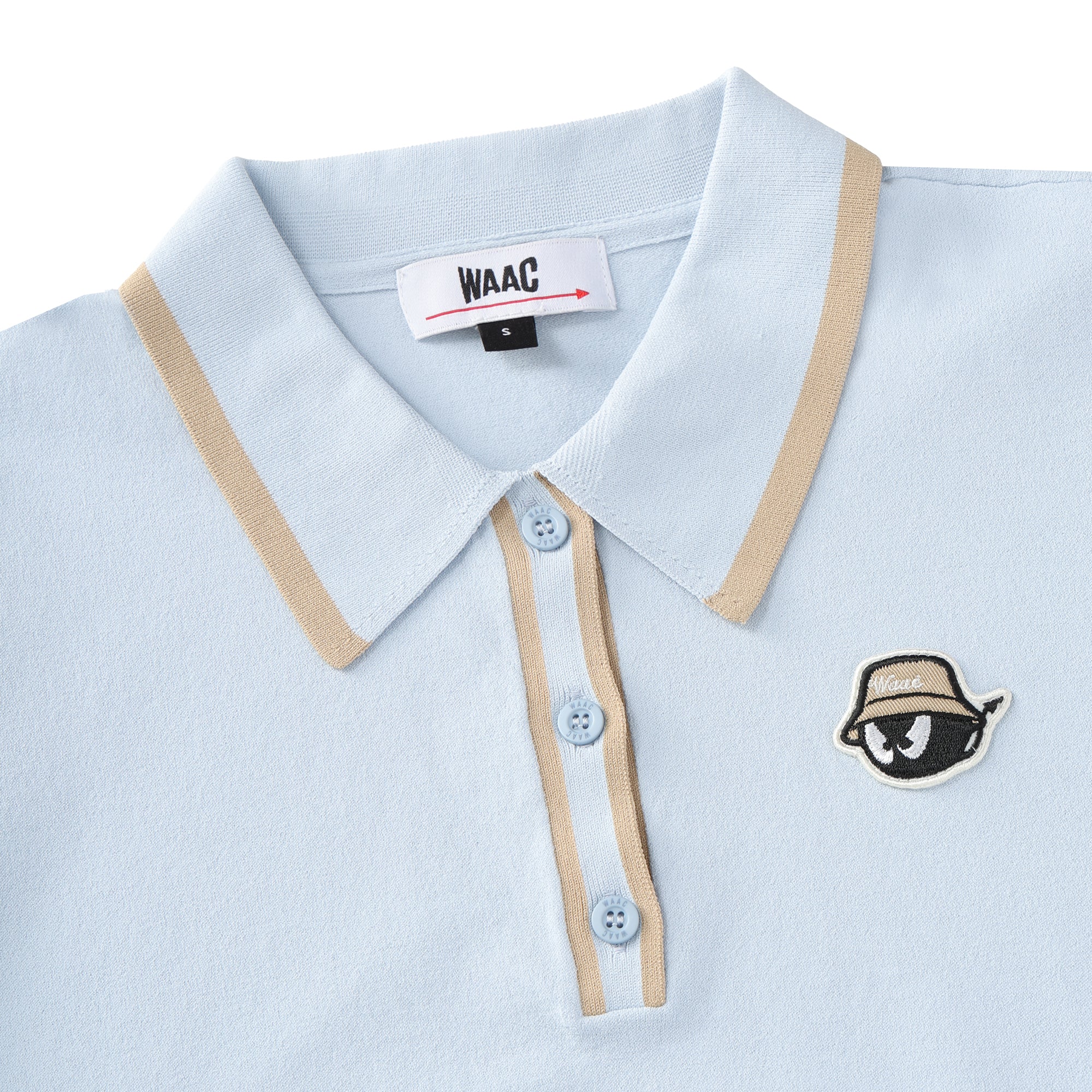 WOMEN シーズナルニットポロシャツ ピンク