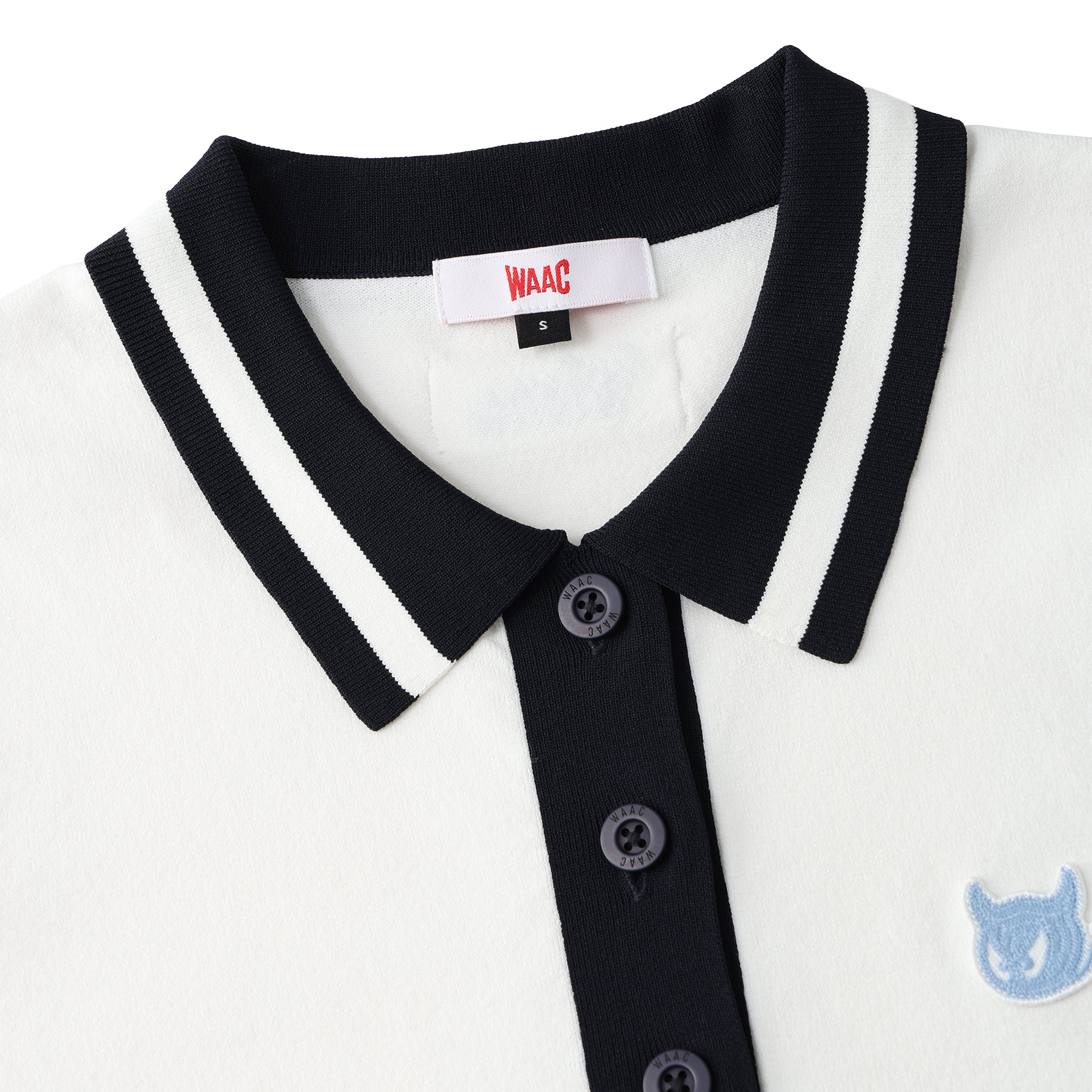 WOMEN ストレッチニットポロ ホワイト