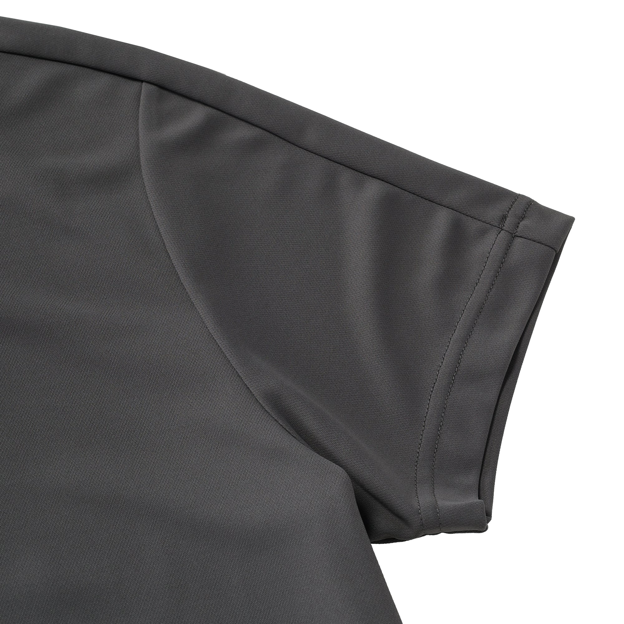 MEN バックハニカム 半袖モックネック ホワイト