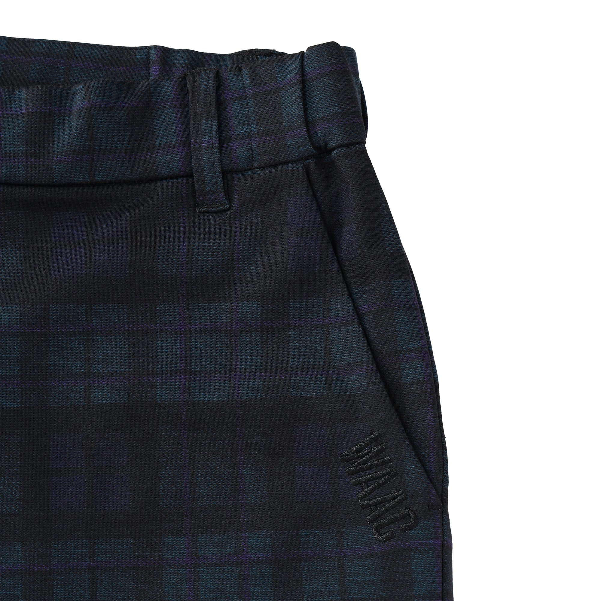 MENS シーズンチェック柄 ロングパンツ バーガンディ/072244421