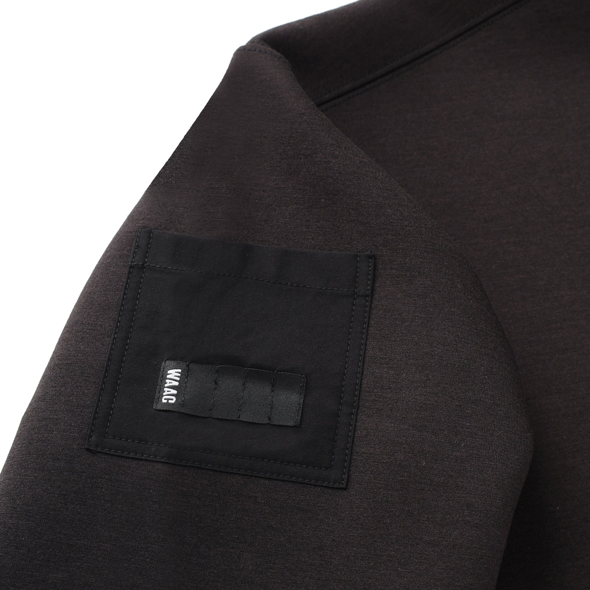 MENS ダンボールニットハーフジップ ブラック/072244021