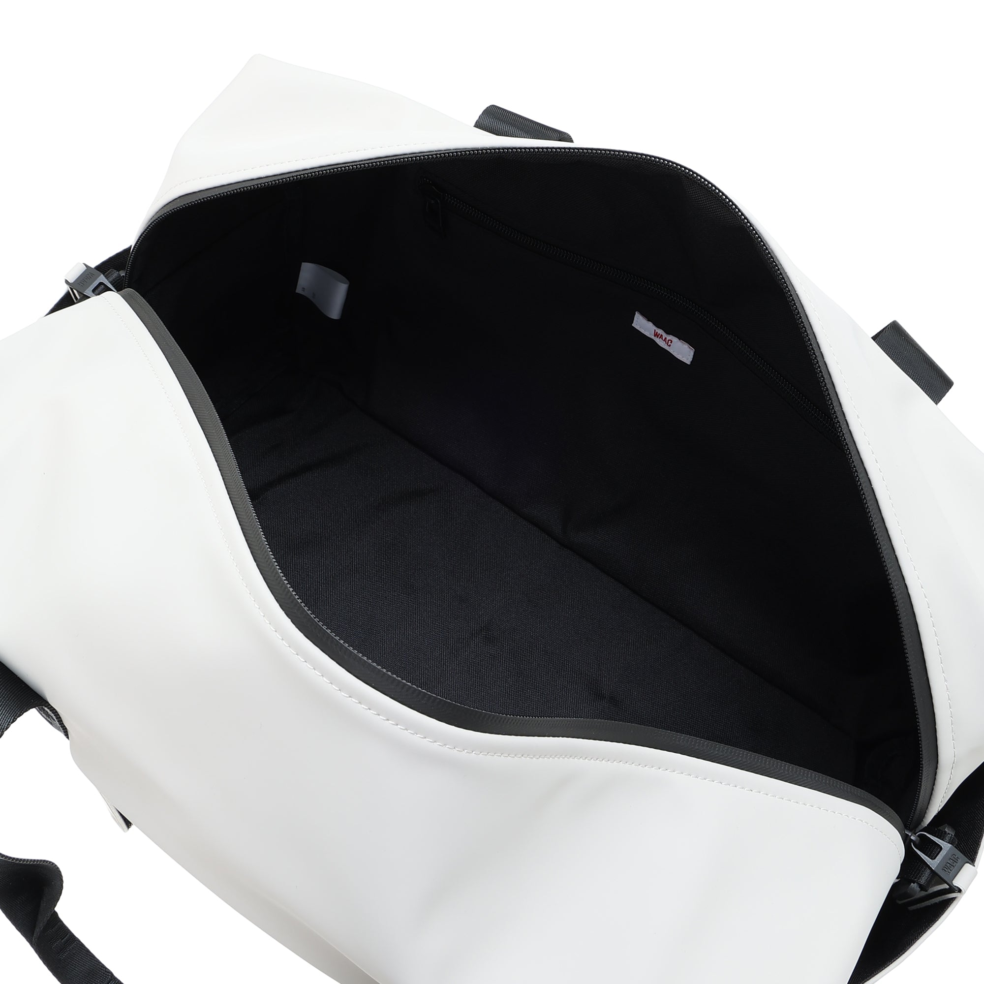 UNISEX MATTE FAUX LEATHER ボストンバッグ ブラック