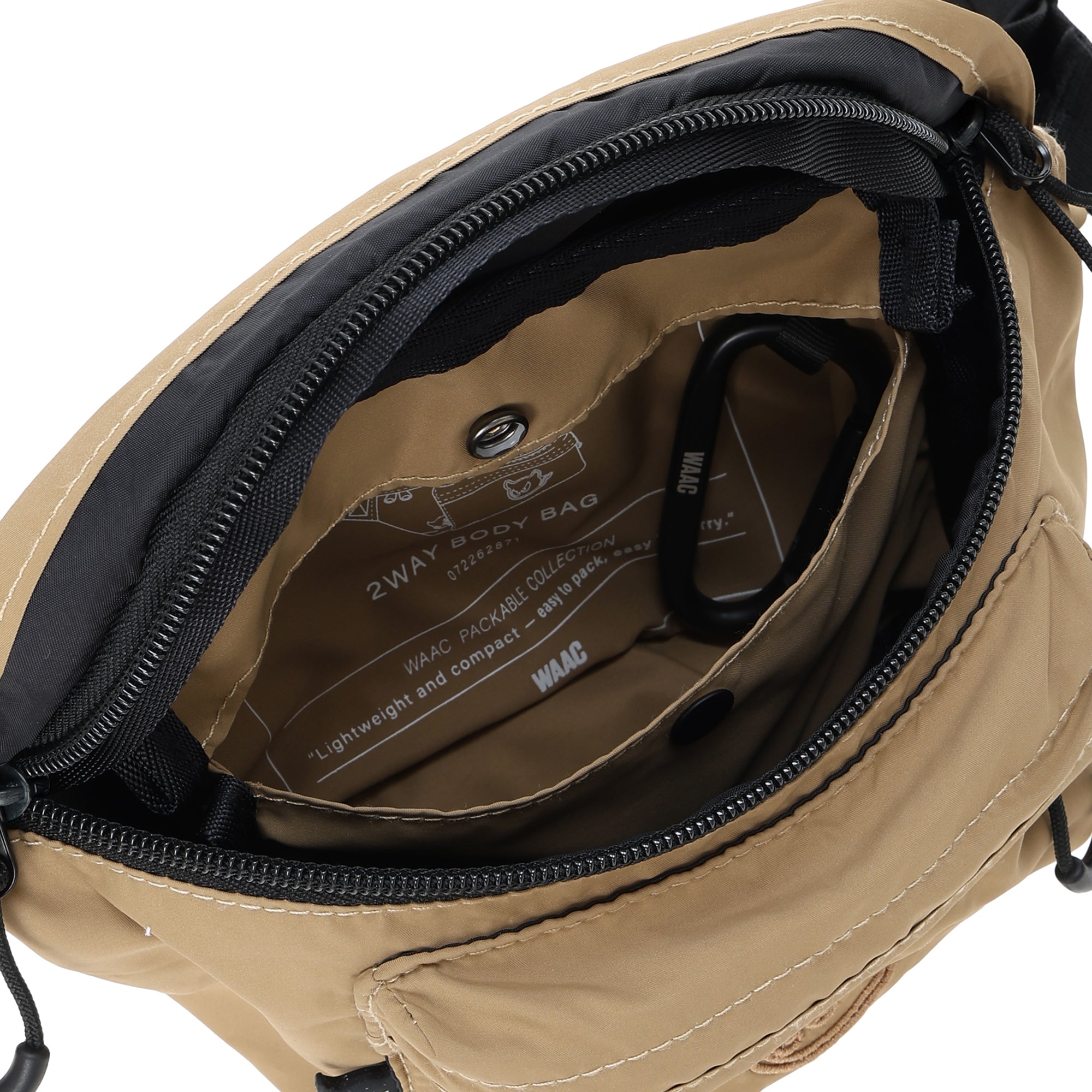 UNISEX Packable ウエストポーチ ブラック