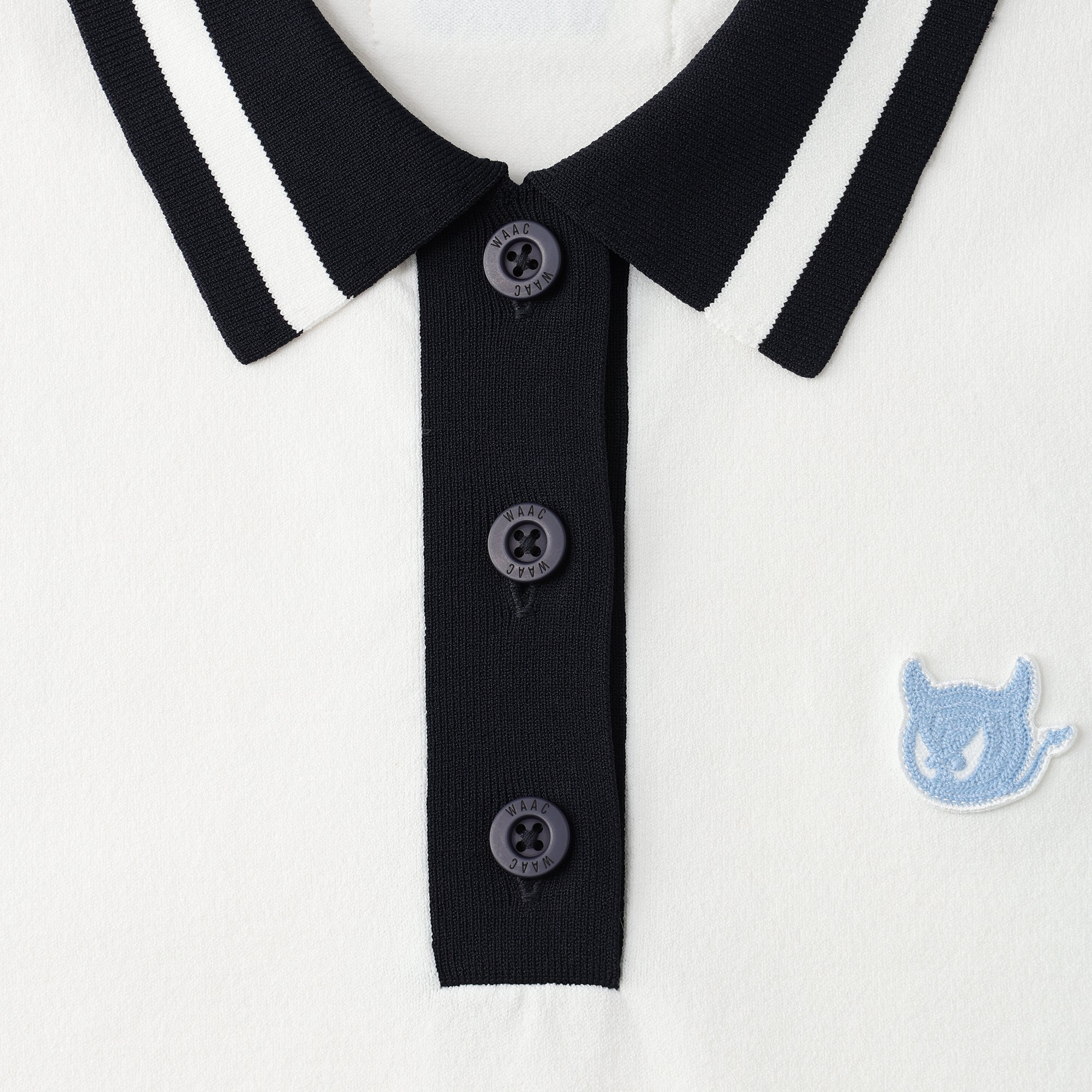 WOMEN ストレッチニットポロ ホワイト