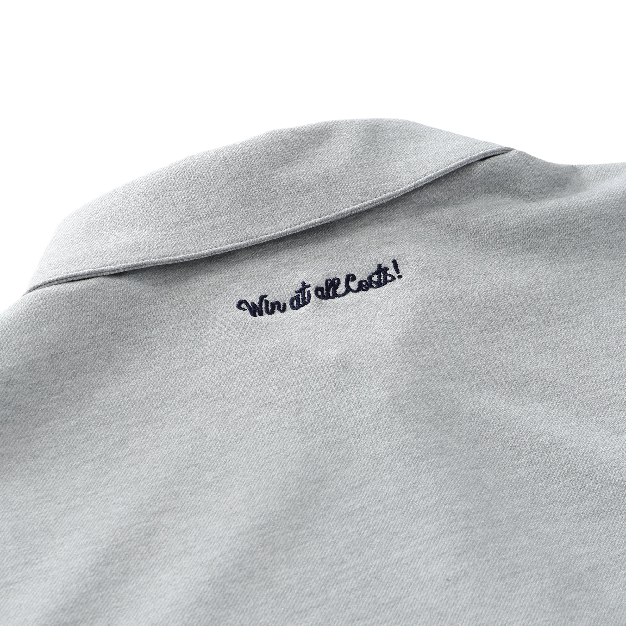 MEN コットンタッチ ハーフジップポロ ネイビー