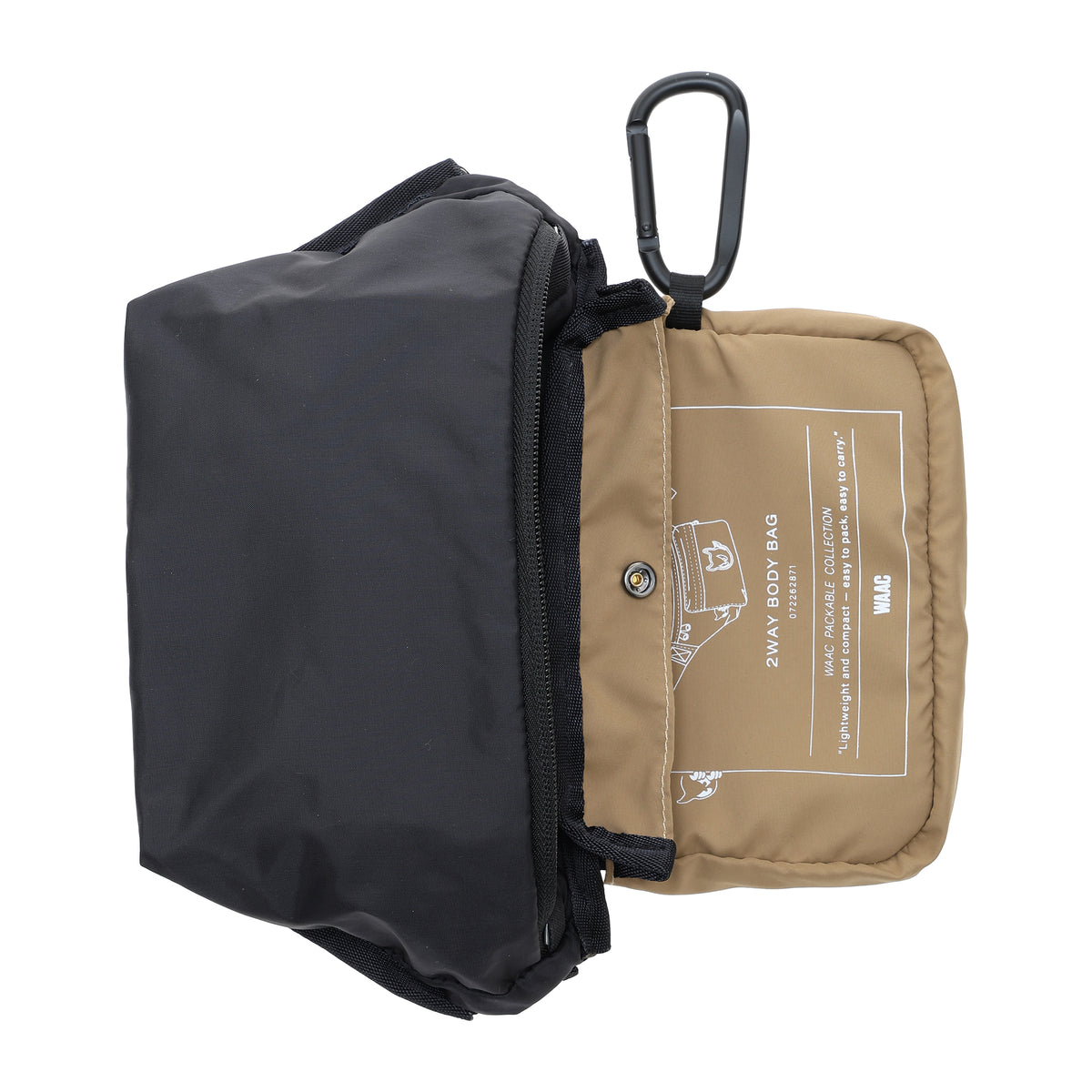 Packable ウエストポーチ ブラック
