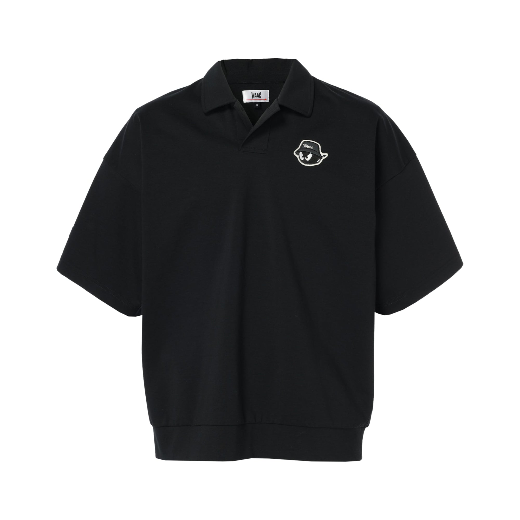 MEN ライトストレッチポンチ 半袖ポロシャツ ブラック