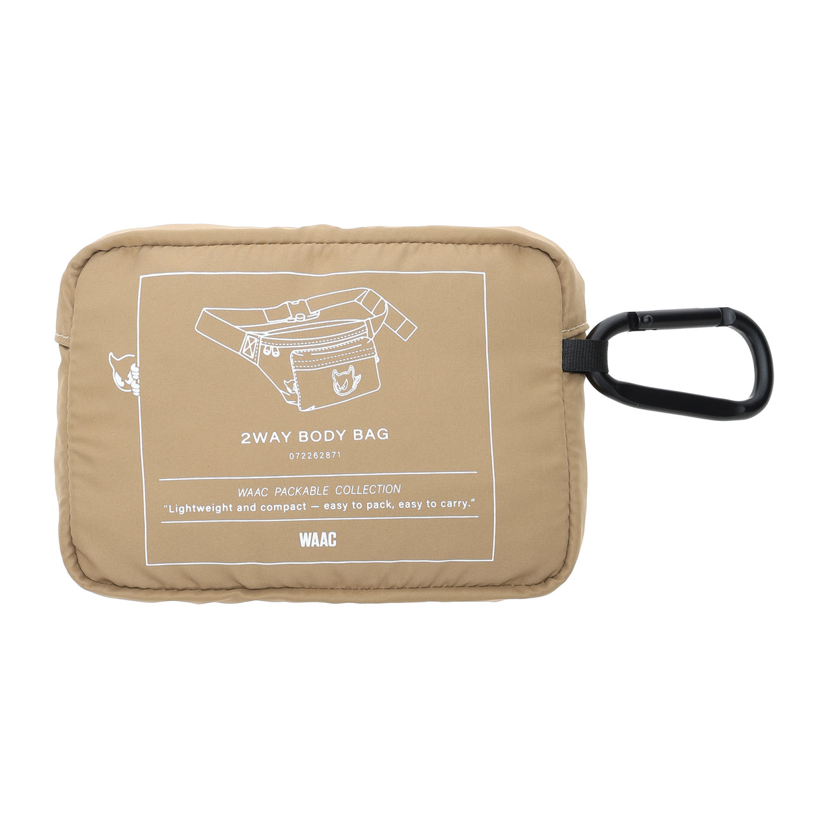 Packable ウエストポーチ ブラック