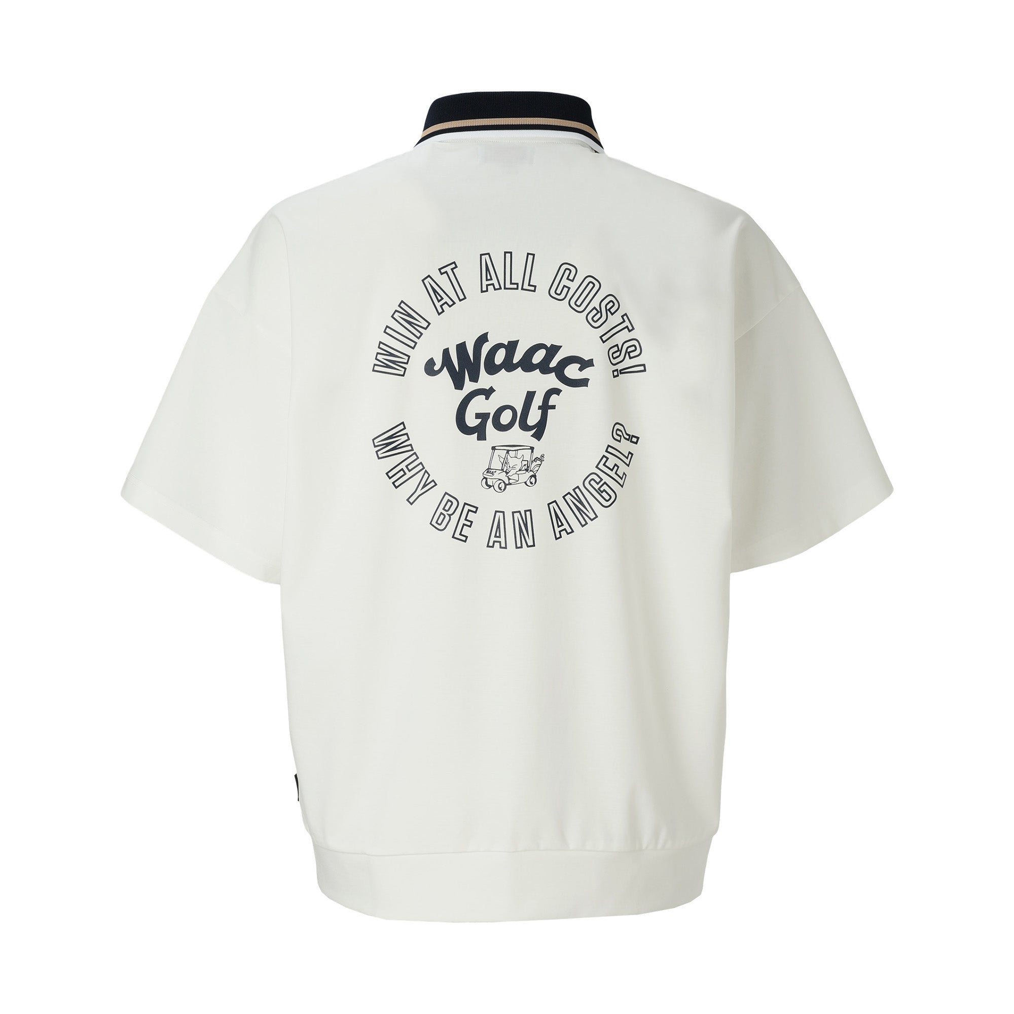 MEN バックロゴポロシャツ ホワイト