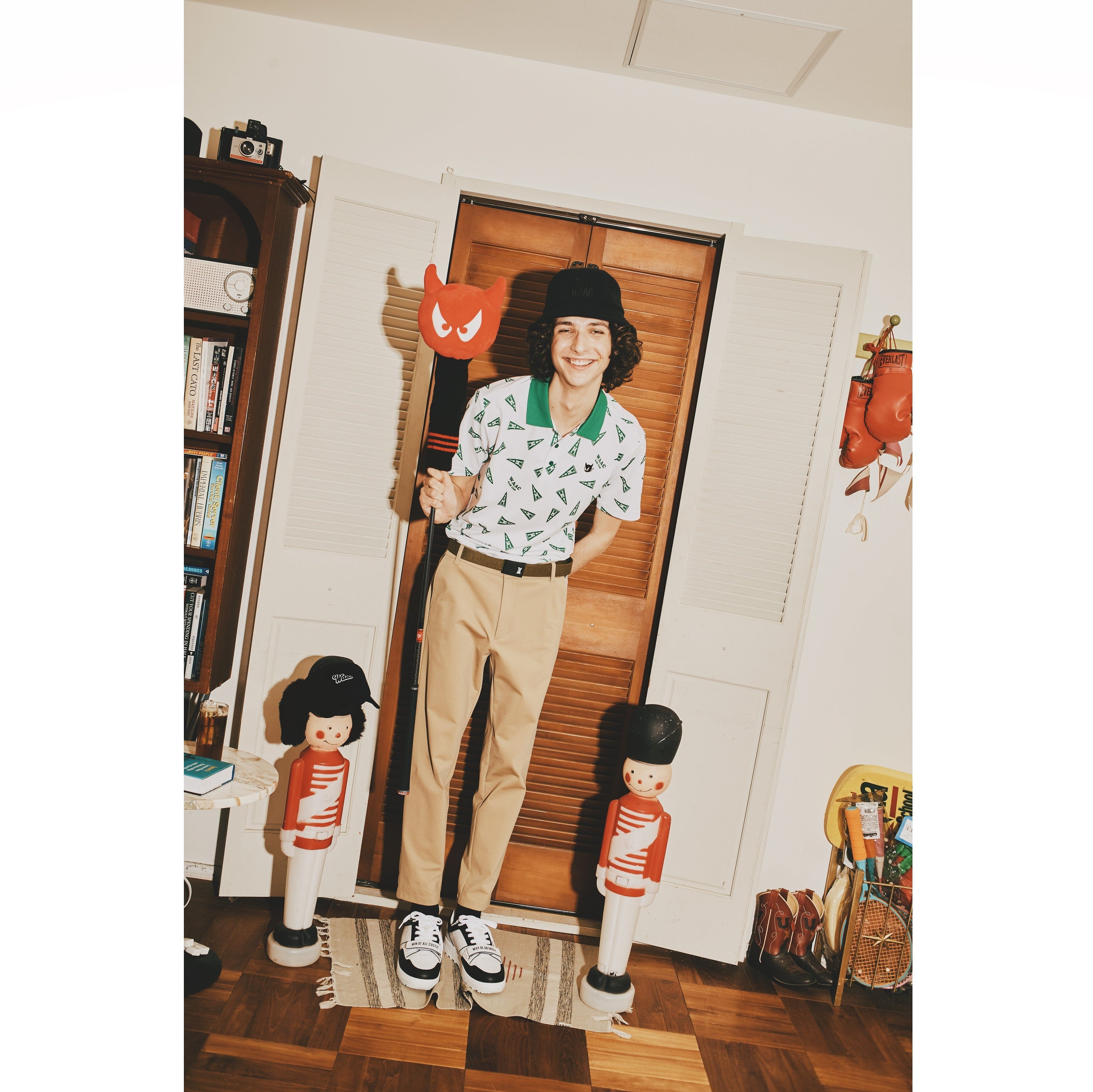 MENS ECOストレッチカノコ 半袖シャツ ブラック/072234020