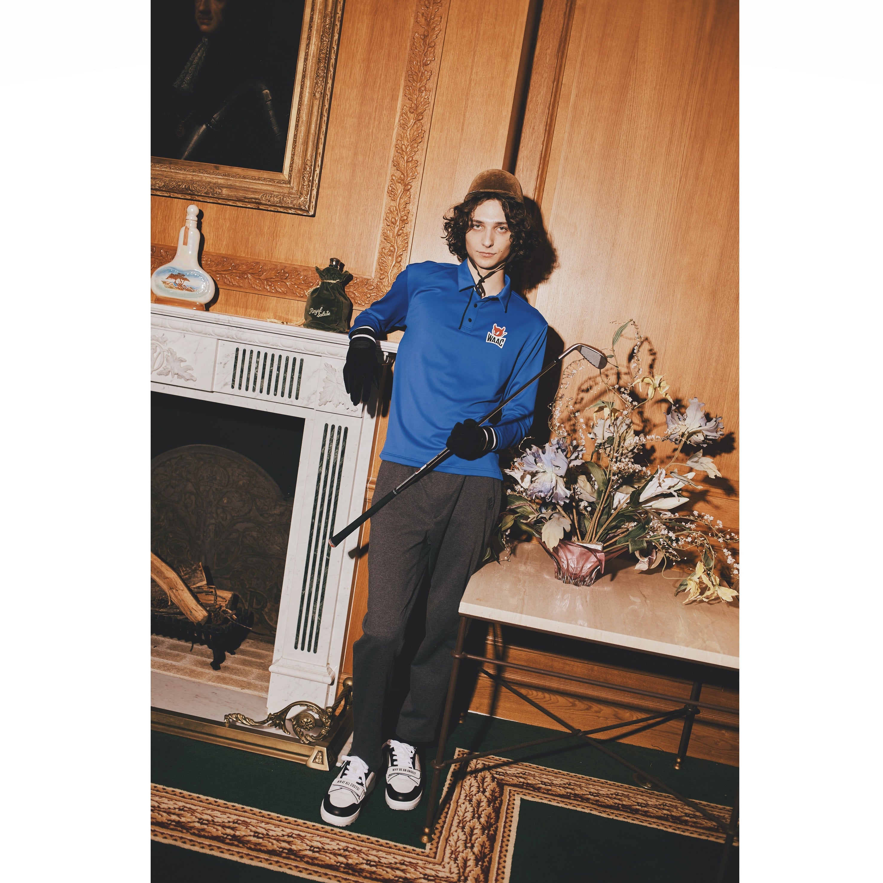 MENS Basicベア天竺 長袖シャツ ロイヤルブルー/072234002