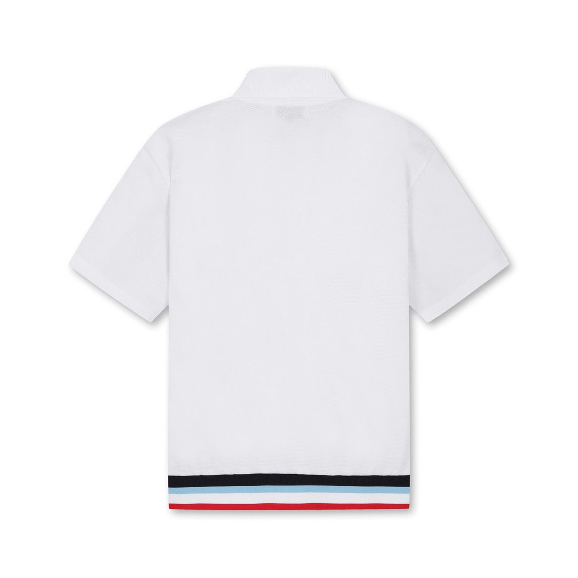 WOMEN カラーブロックルーズフィットポロシャツ ホワイト