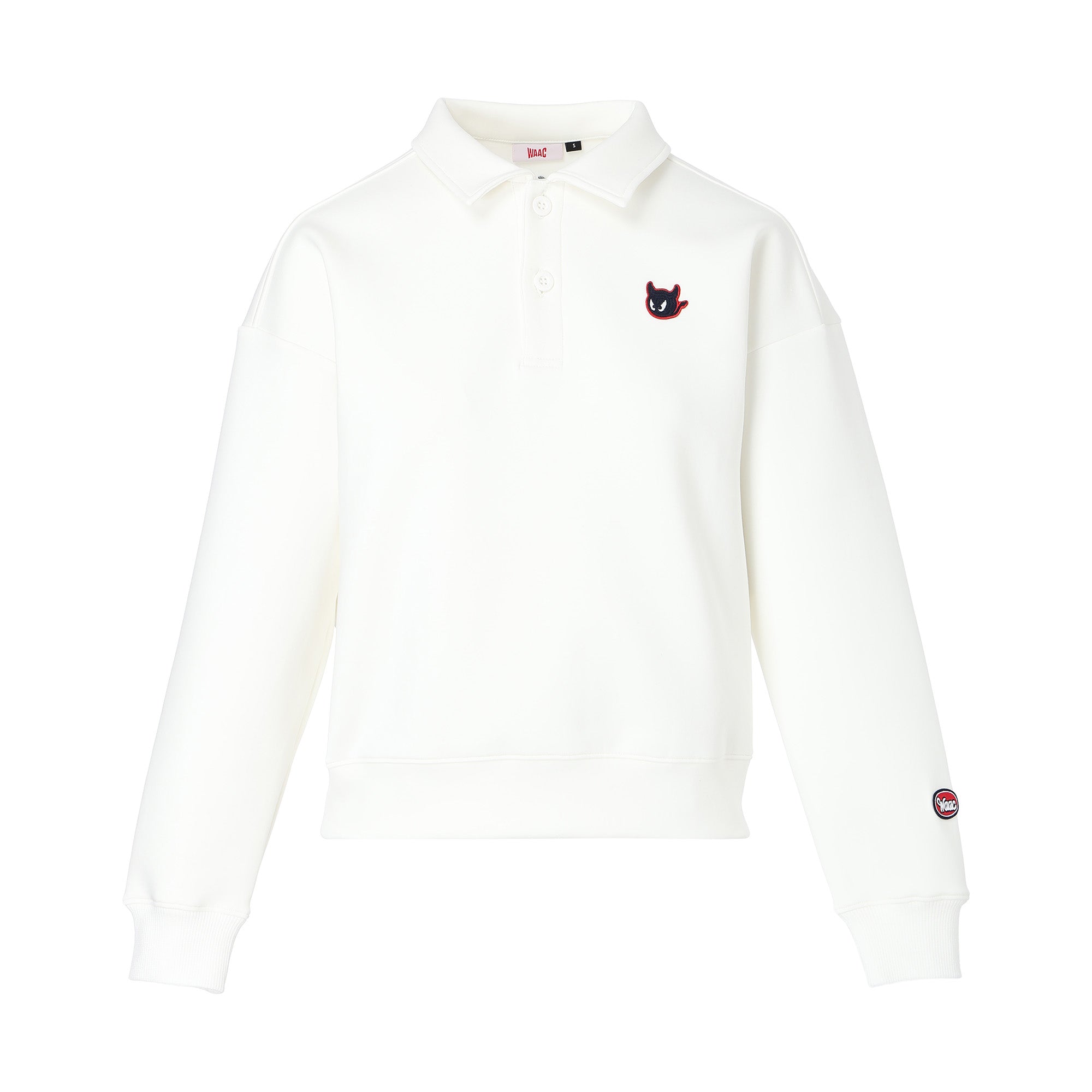 WOMEN スウェットポロ ホワイト