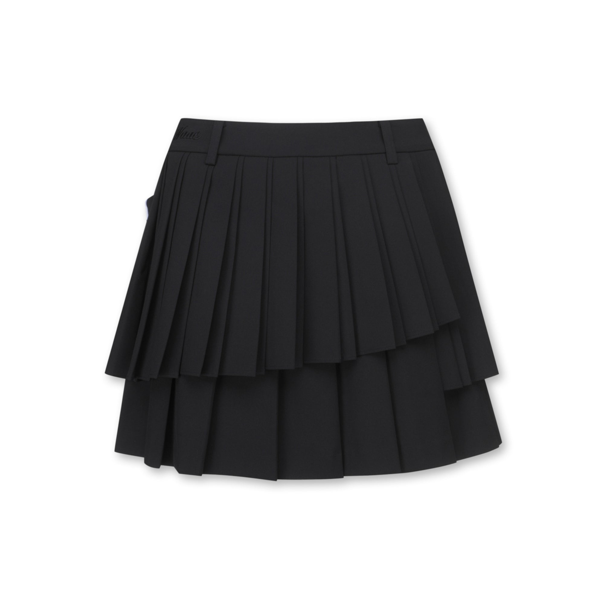 WOMENS プリーツラップスカート ブラック/072342350