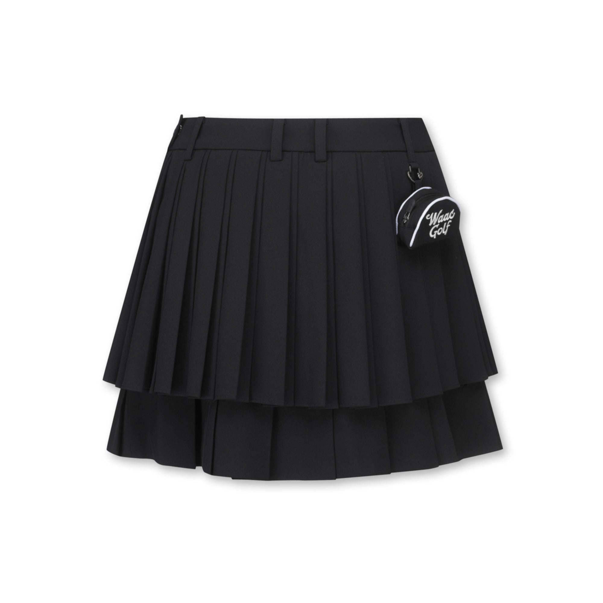 WOMENS プリーツラップスカート ブラック/072342350