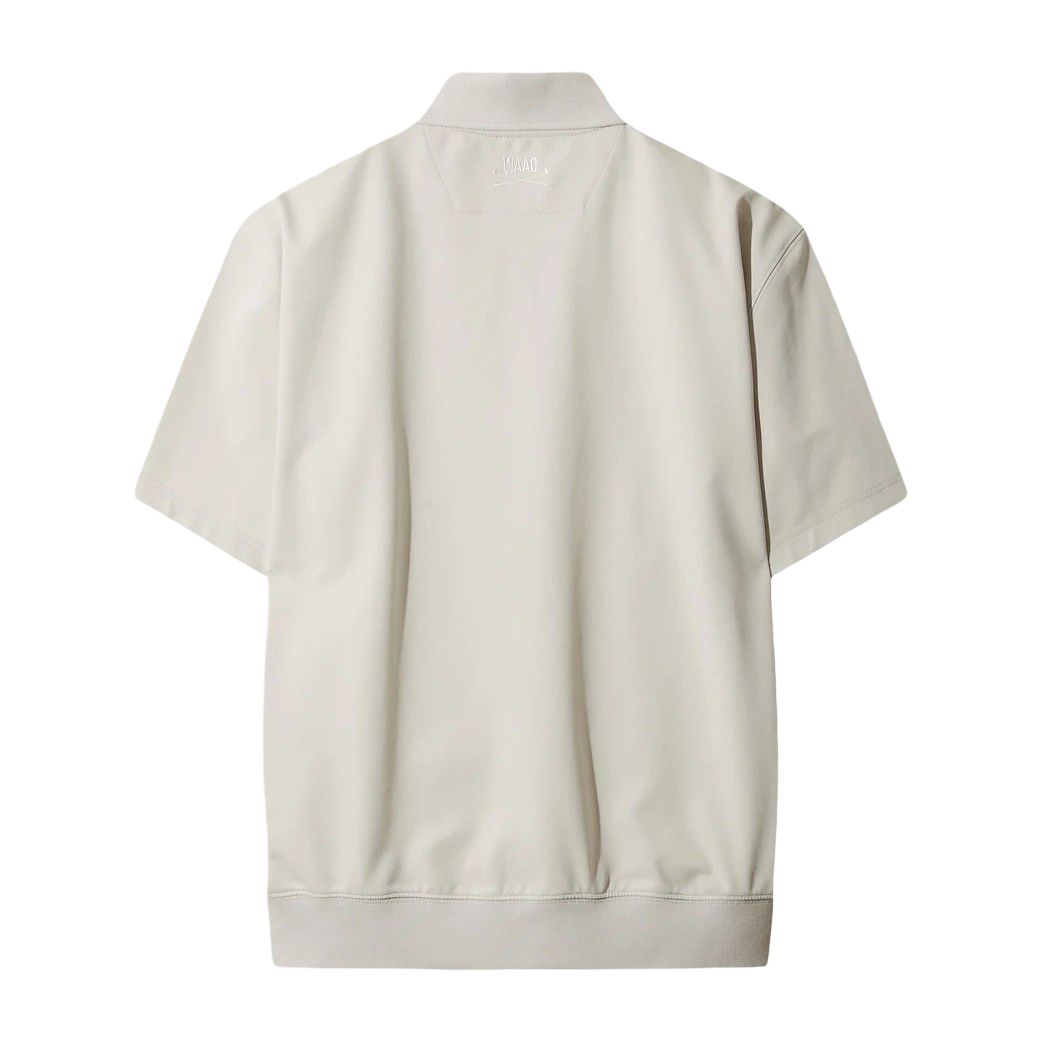 MEN カラーブロック ポロスウェットシャツ サンドベージュ