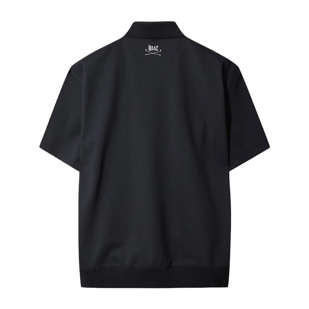 MEN カラーブロック ポロスウェットシャツ ネイビー