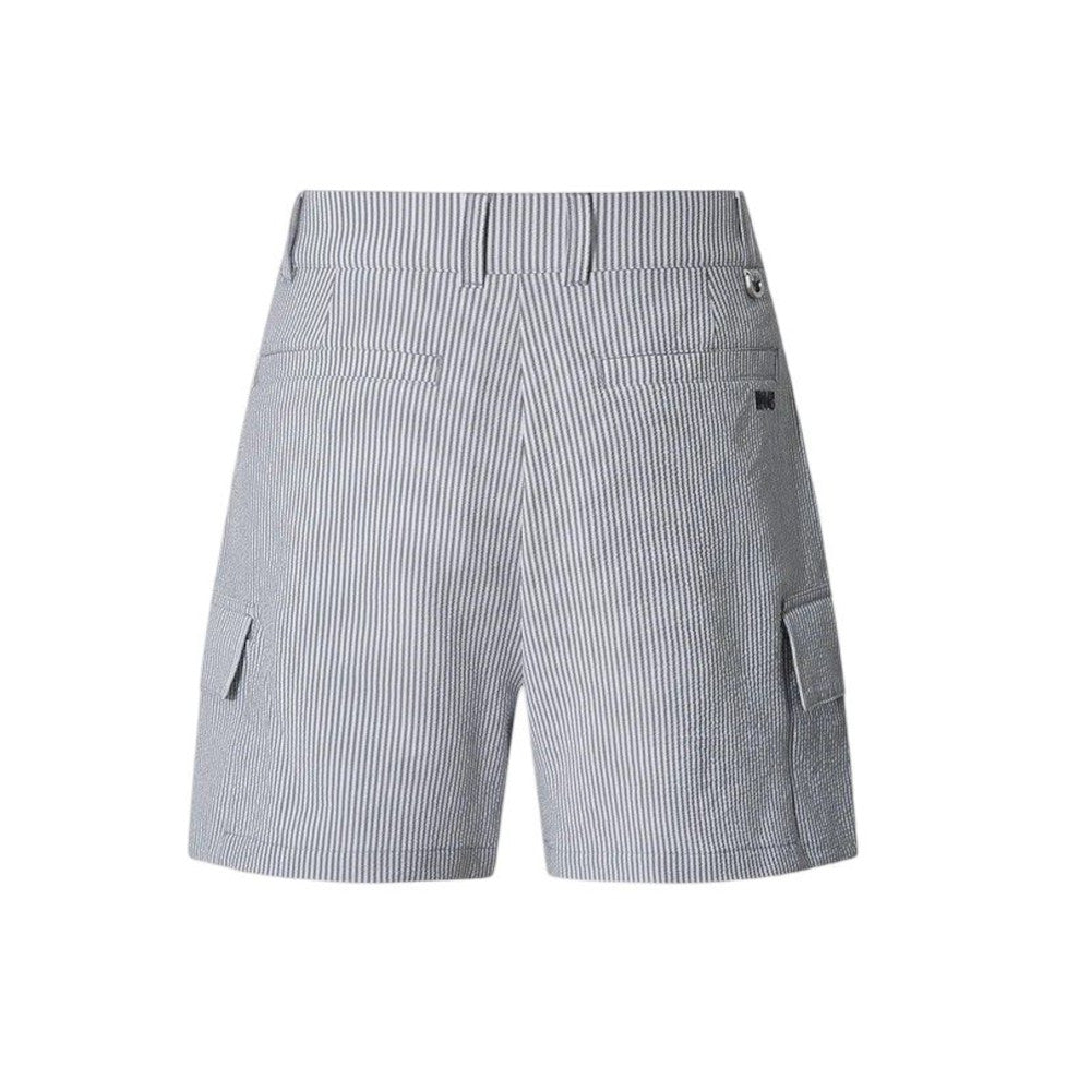 WOMEN シアサッカー ショートパンツ ネイビー