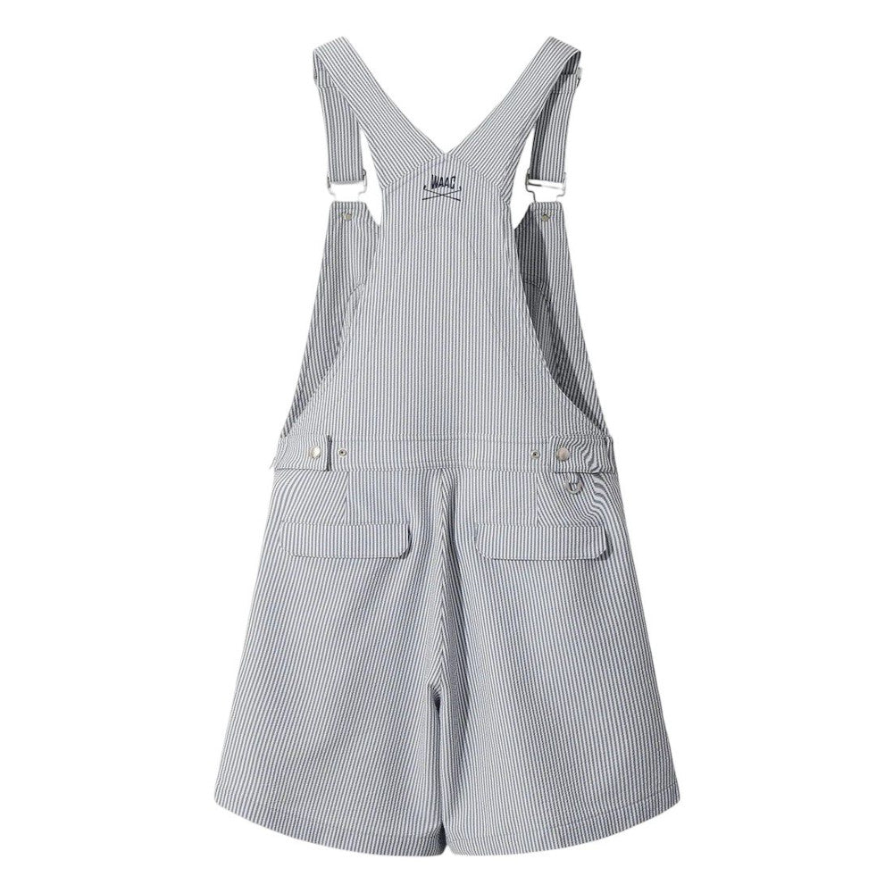 WOMEN シアサッカー オーバーオール ネイビー