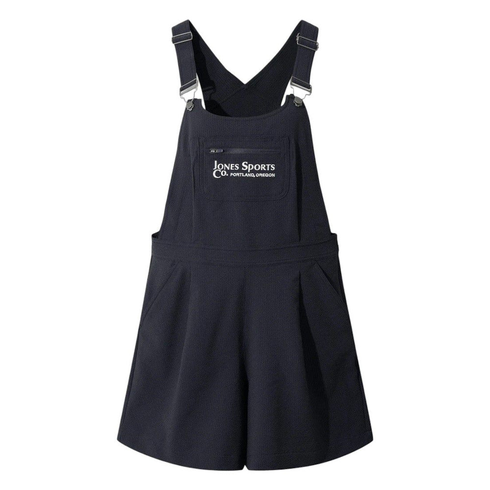 WOMEN シアサッカー オーバーオール ダークネイビー