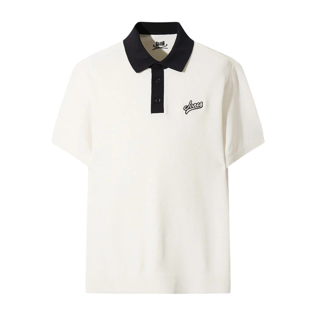 MEN ニットポロ アイボリー