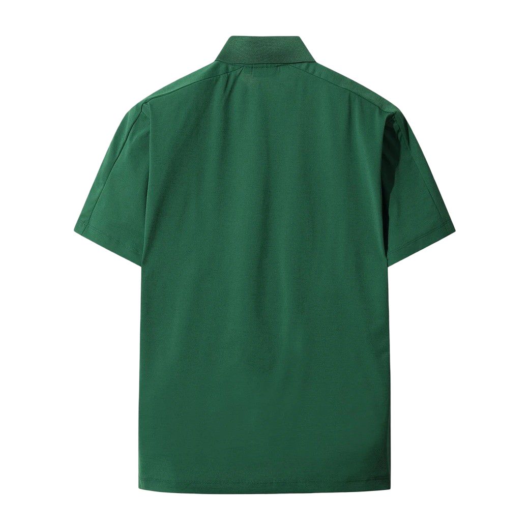 MEN ラグランスリーブ クールタッチポロシャツ ダークグリーン