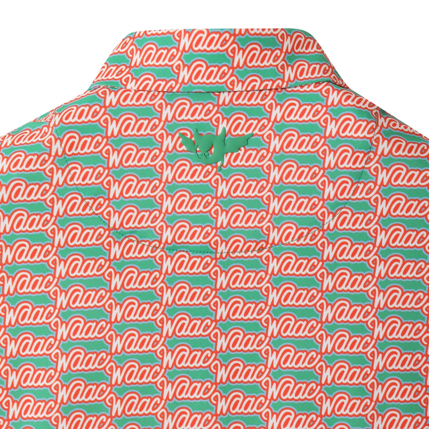 MEN 4WAYストレッチ レトロロゴポロシャツ グリーン