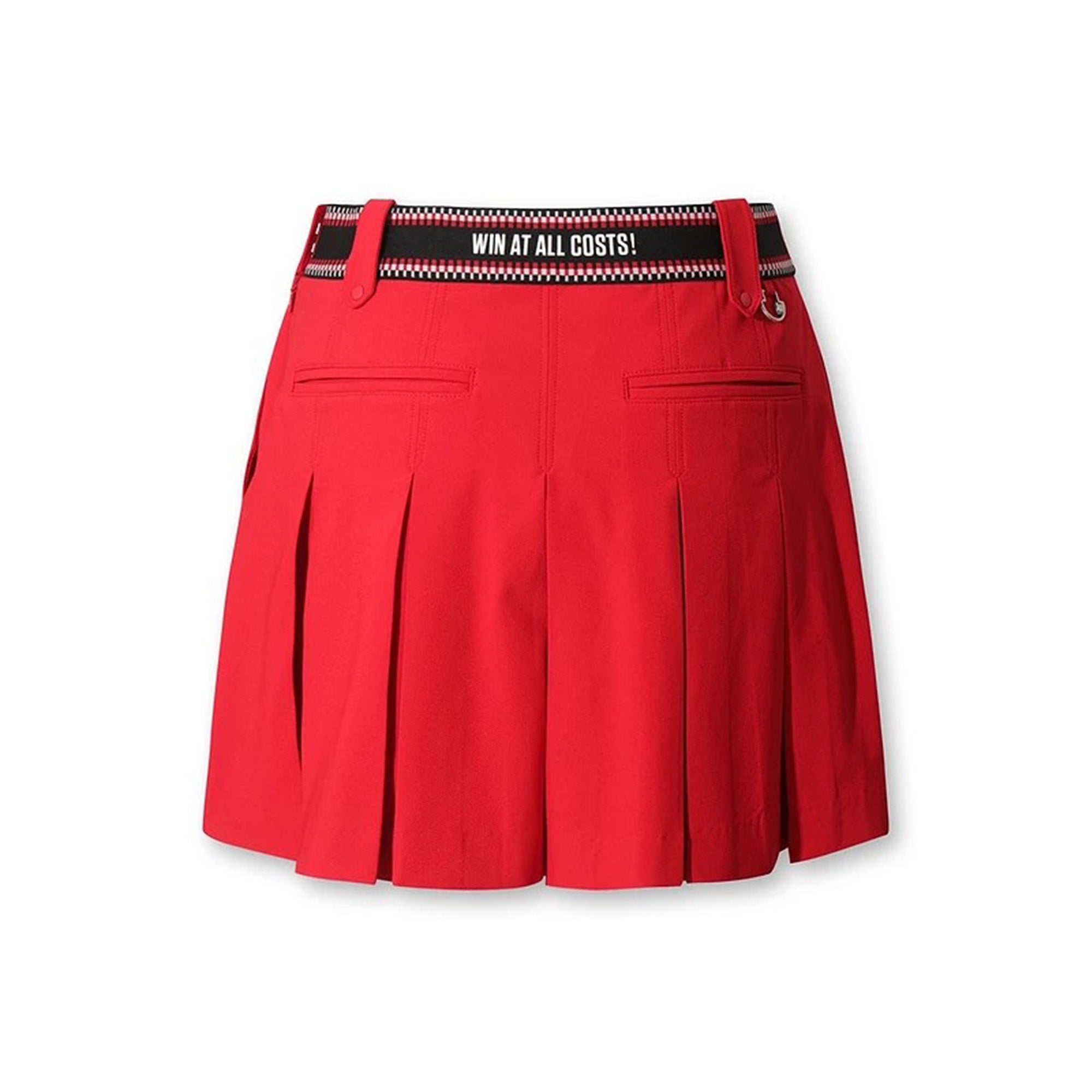 WOMEN ESSENTIAL プリーツスカート レッド