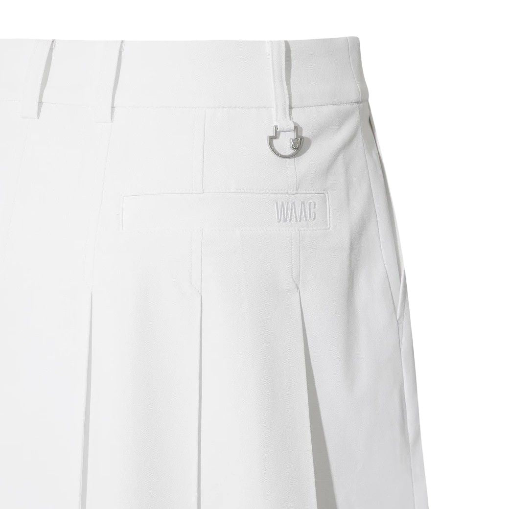 WOMEN ESSENTIAL アシンメトリープリーツスカート ホワイト