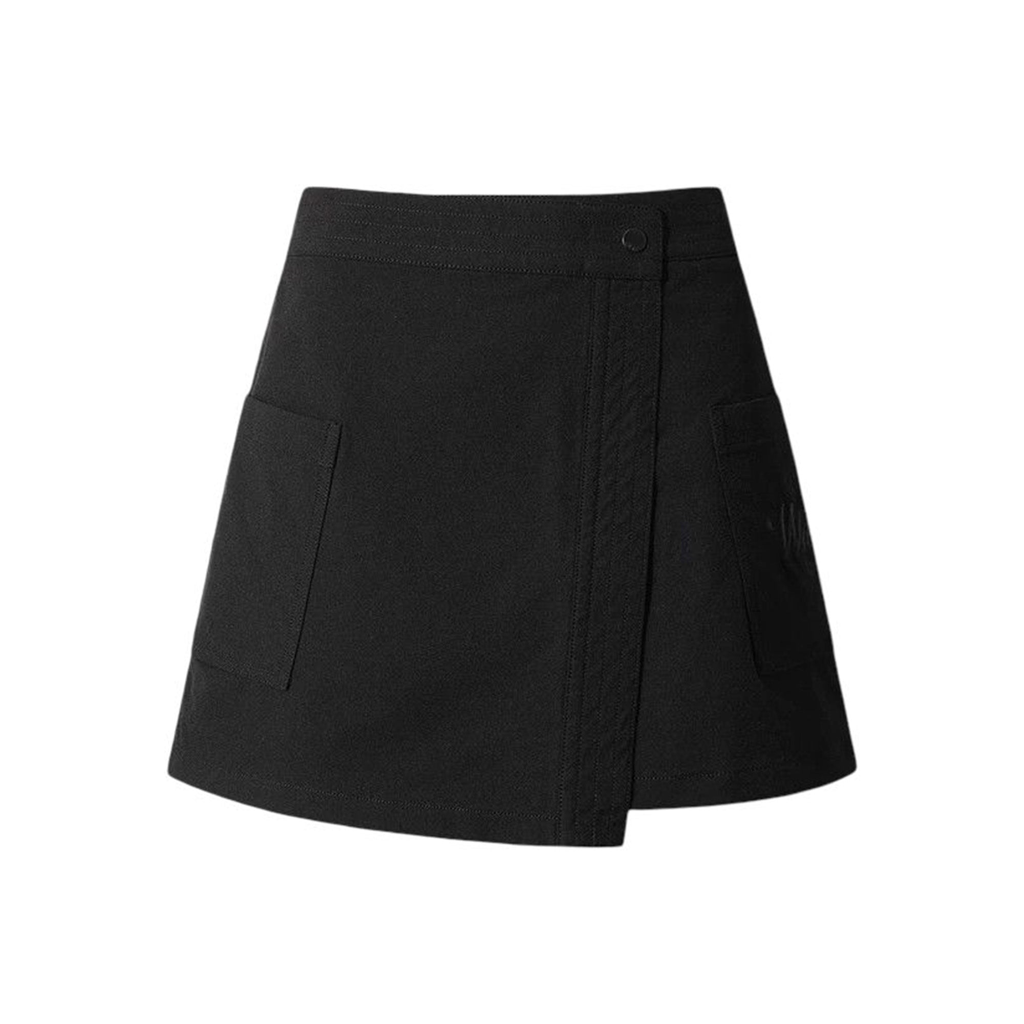 WOMEN Aライン アシンメトリースカート ブラック