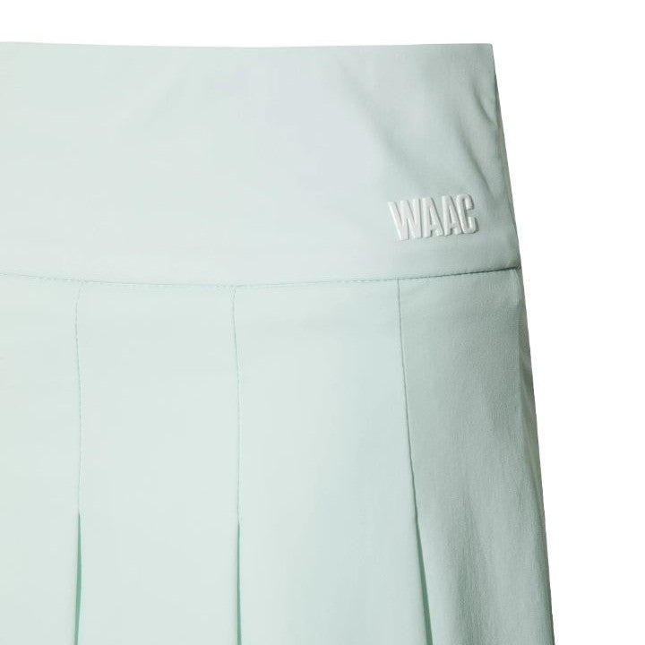 WOMEN メッシュライン プリーツスカート ミント