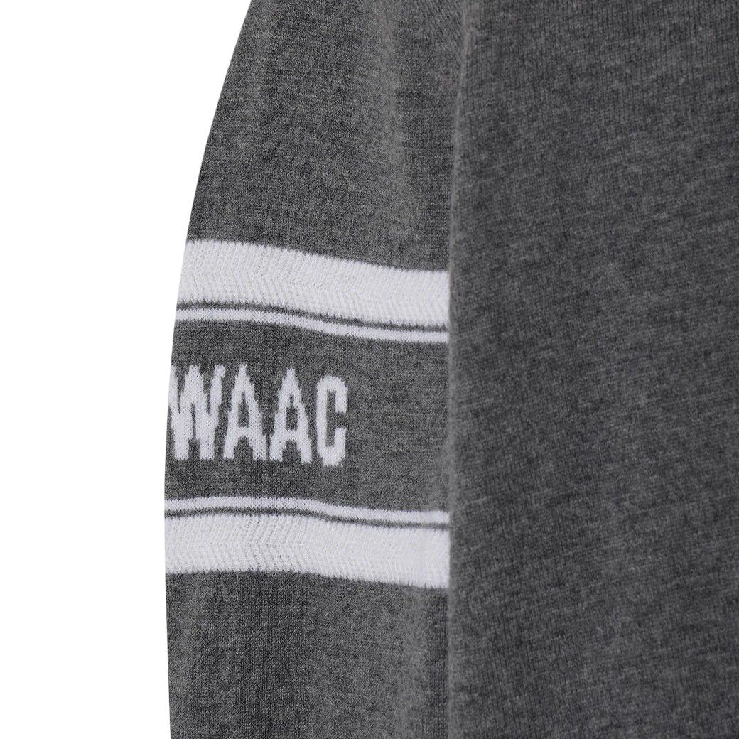 MEN PURE WOOL シグネチャーハーフジップセーター グレー