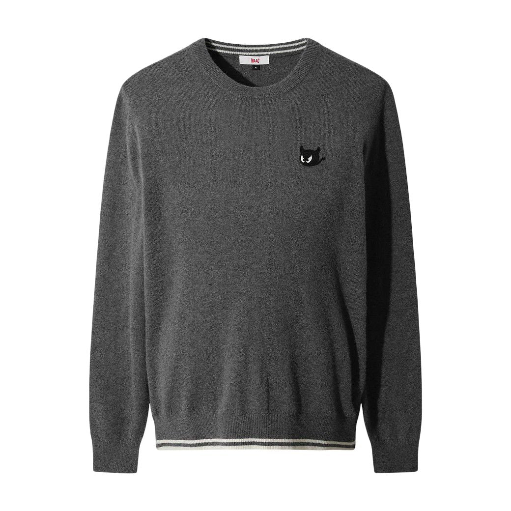 MEN WTO カシミヤ ホールガーメント セーター チャコール