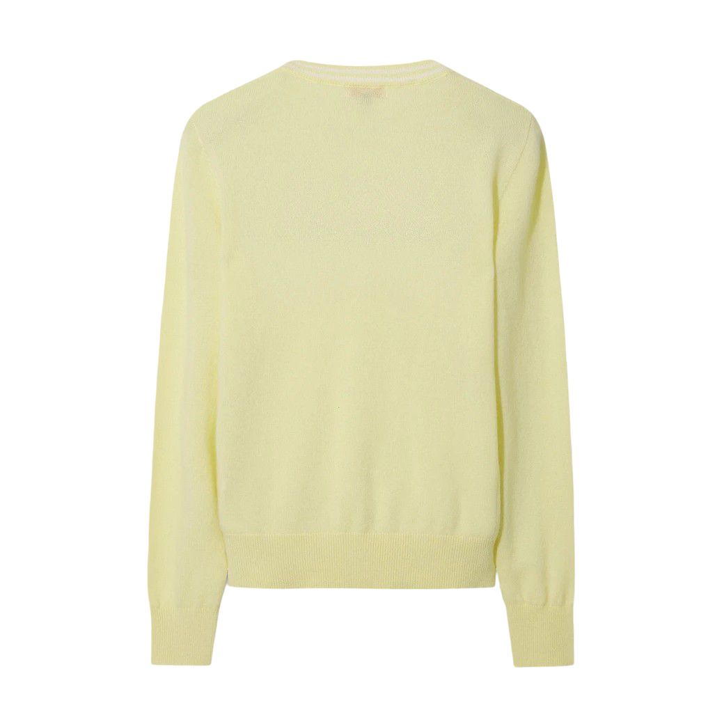 WOMEN WTO カシミヤ100 ホールガーメントカーディガン イエロー