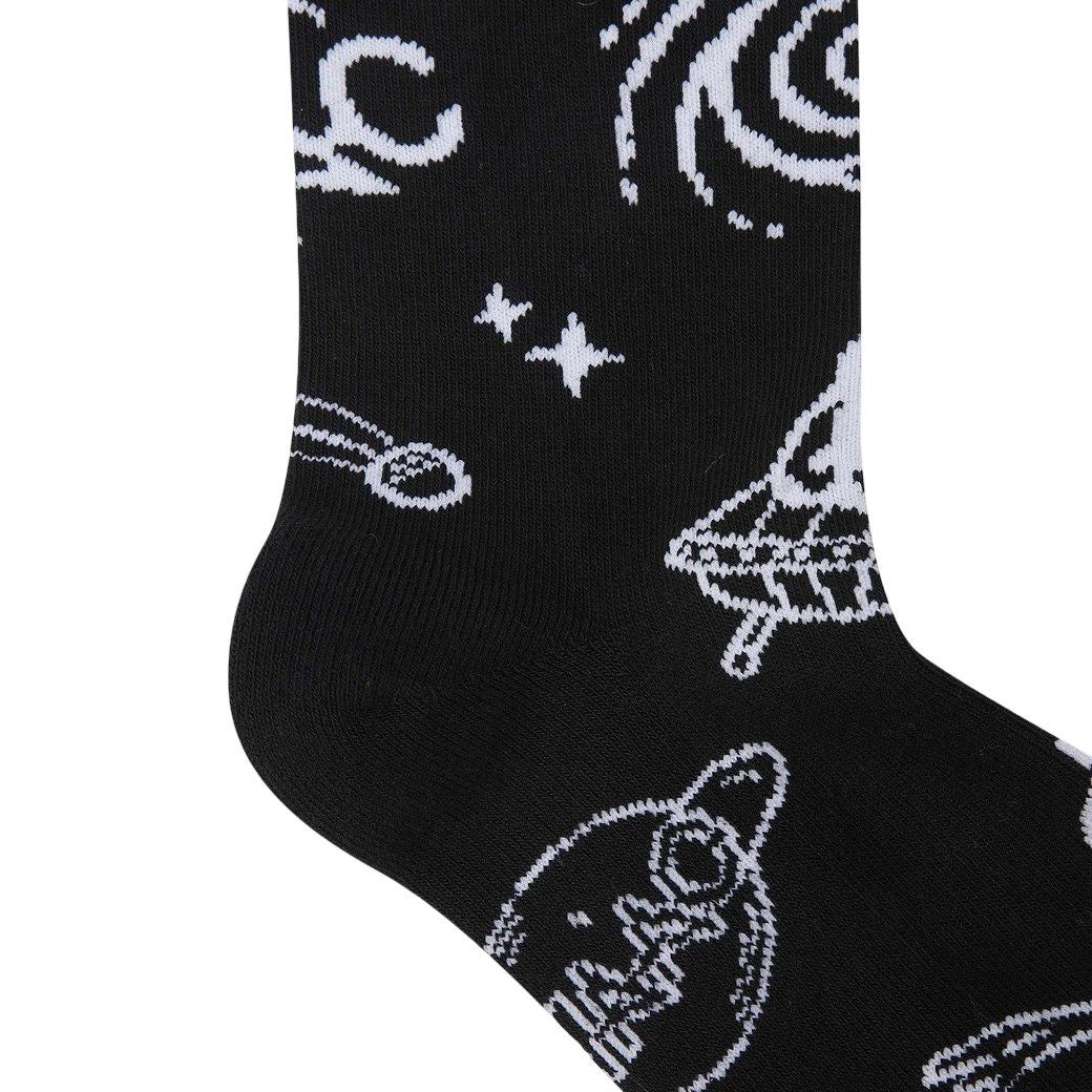 WOMEN SPACE WAACKY ミドルソックス ブラック