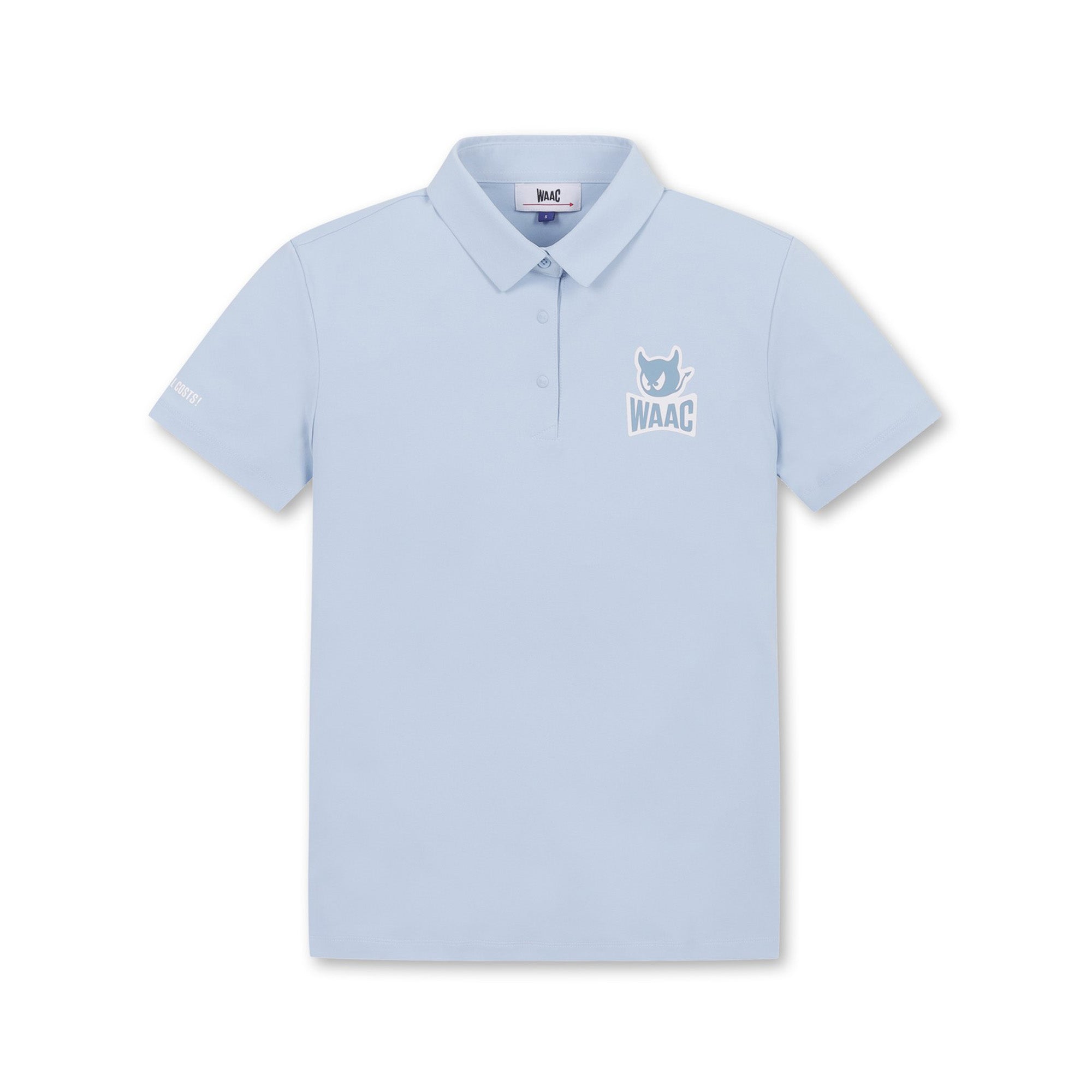 WOMEN ESSENTIALピケポロシャツ ライトブルー