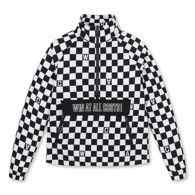 WOMEN チェッカーボード アノラック ブラック