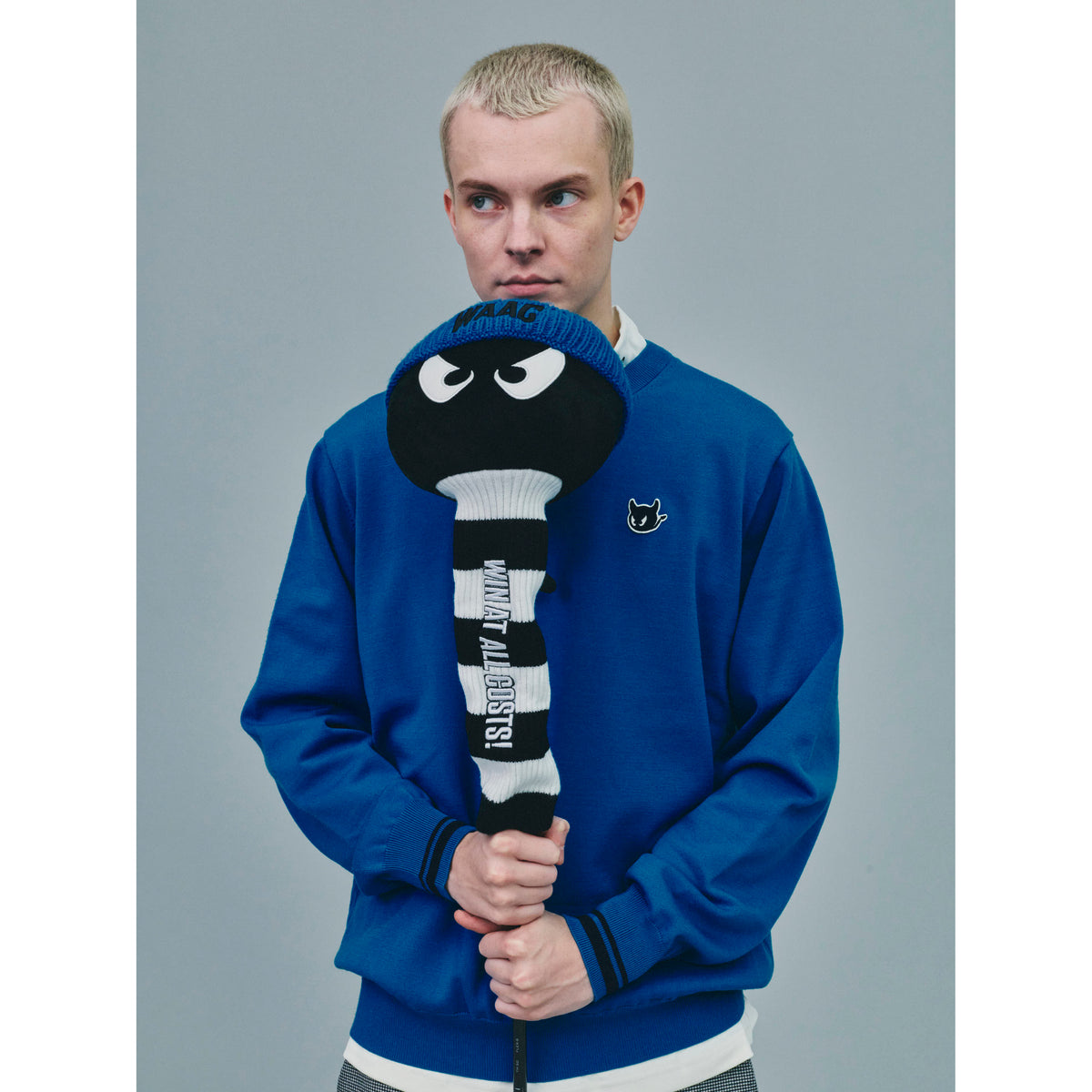 MEN SEASONAL裏付きニットプルオーバー アイボリー