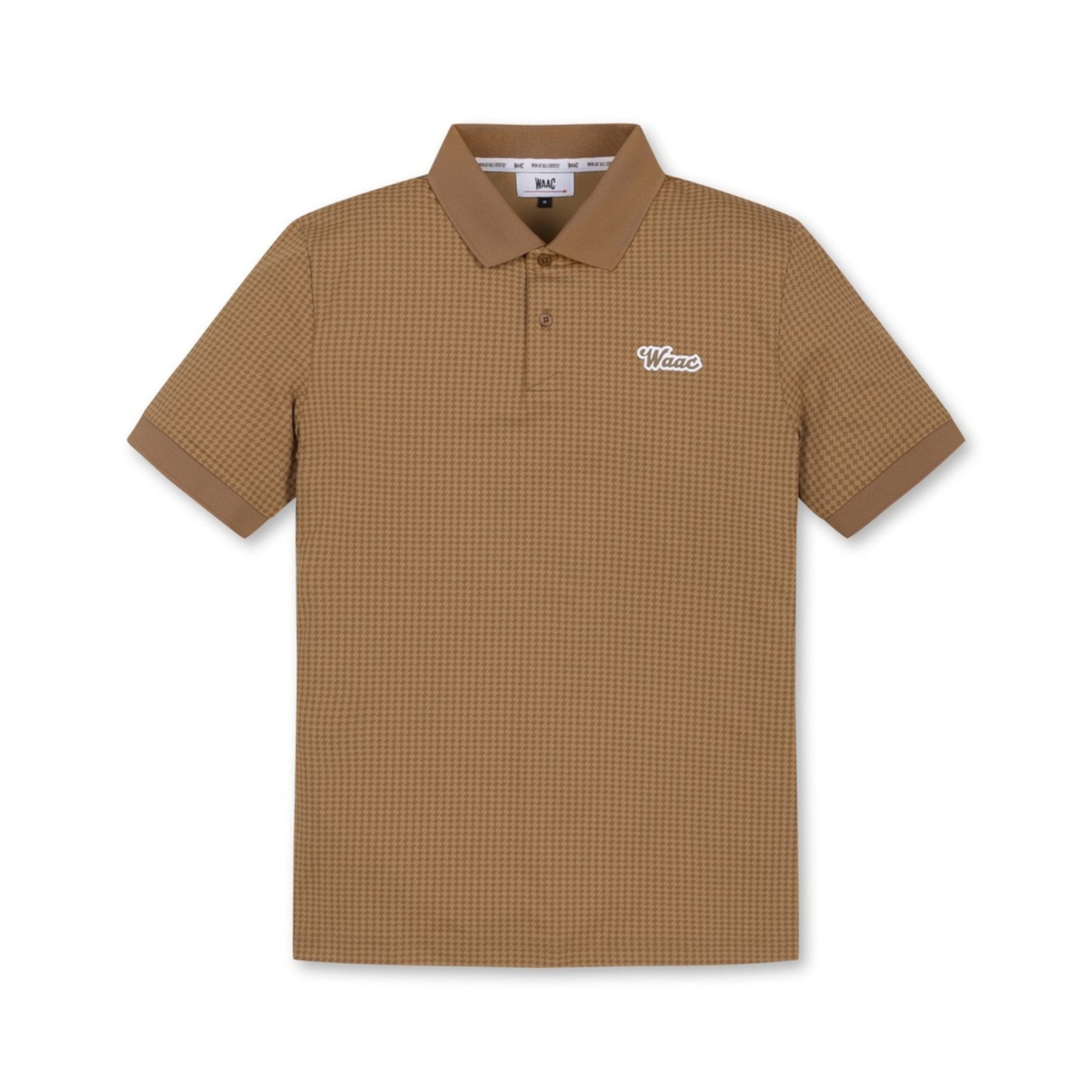 MENS アーガイルパターン半袖ポロシャツ ブラウン/072344000