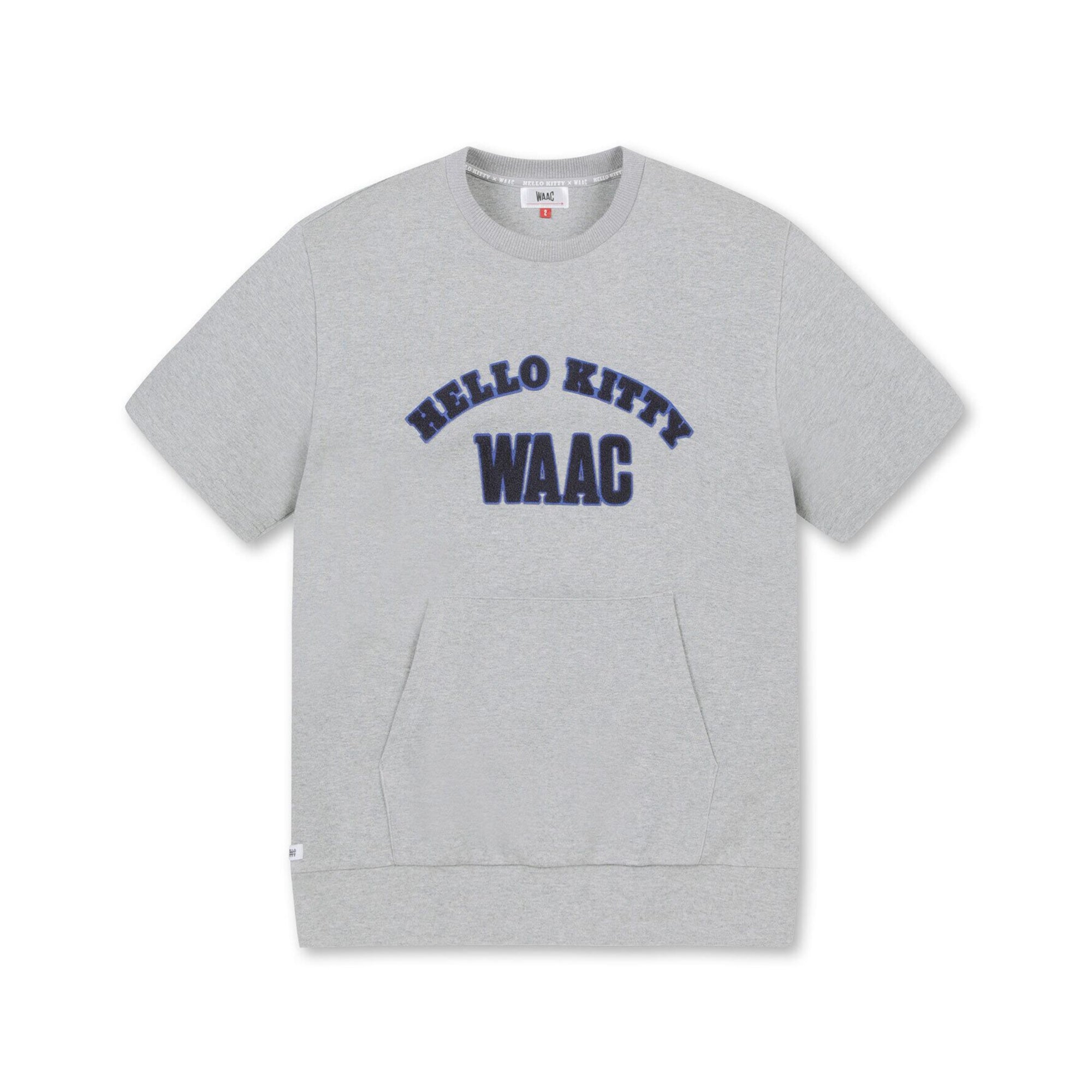 HELLO KITTY × WAAC】UNISEX ハローキティコラボ ロゴTシャツ グレー / 072322070