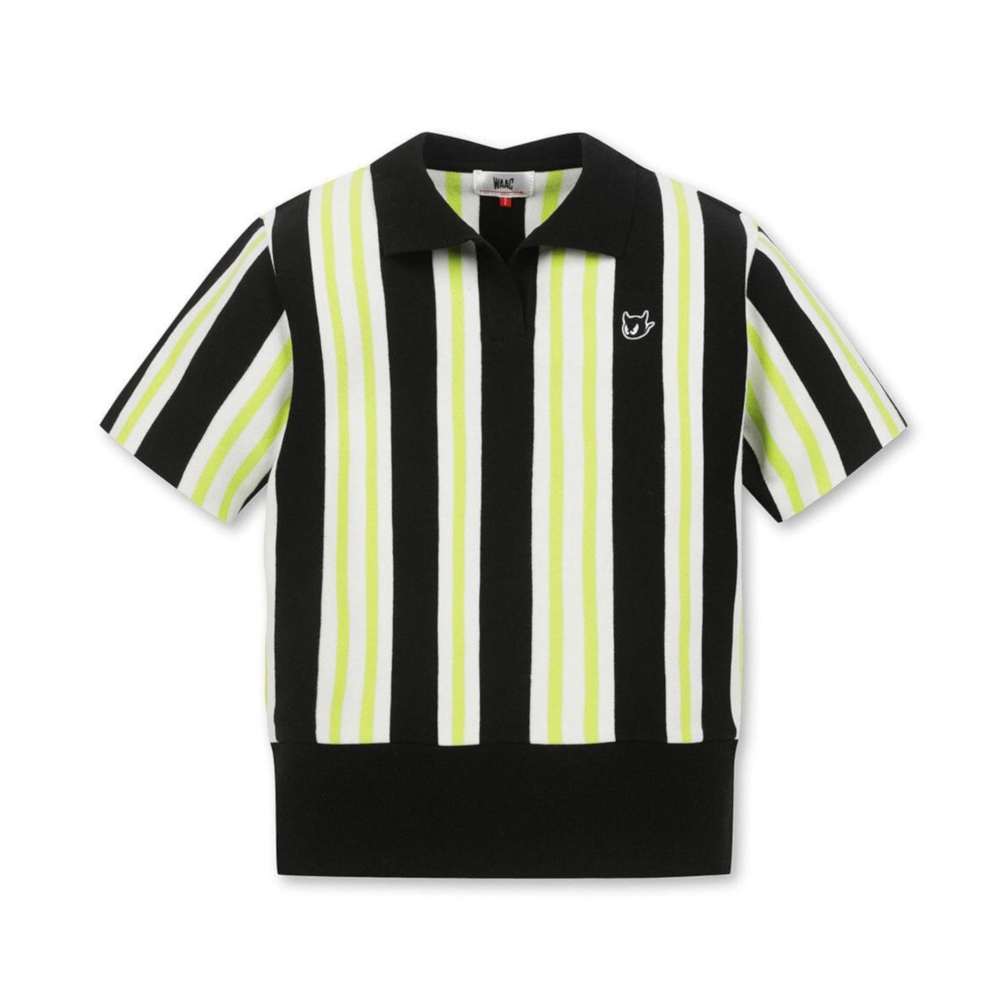 WOMEN カラーブロックバリアント 半袖セーター ブラック