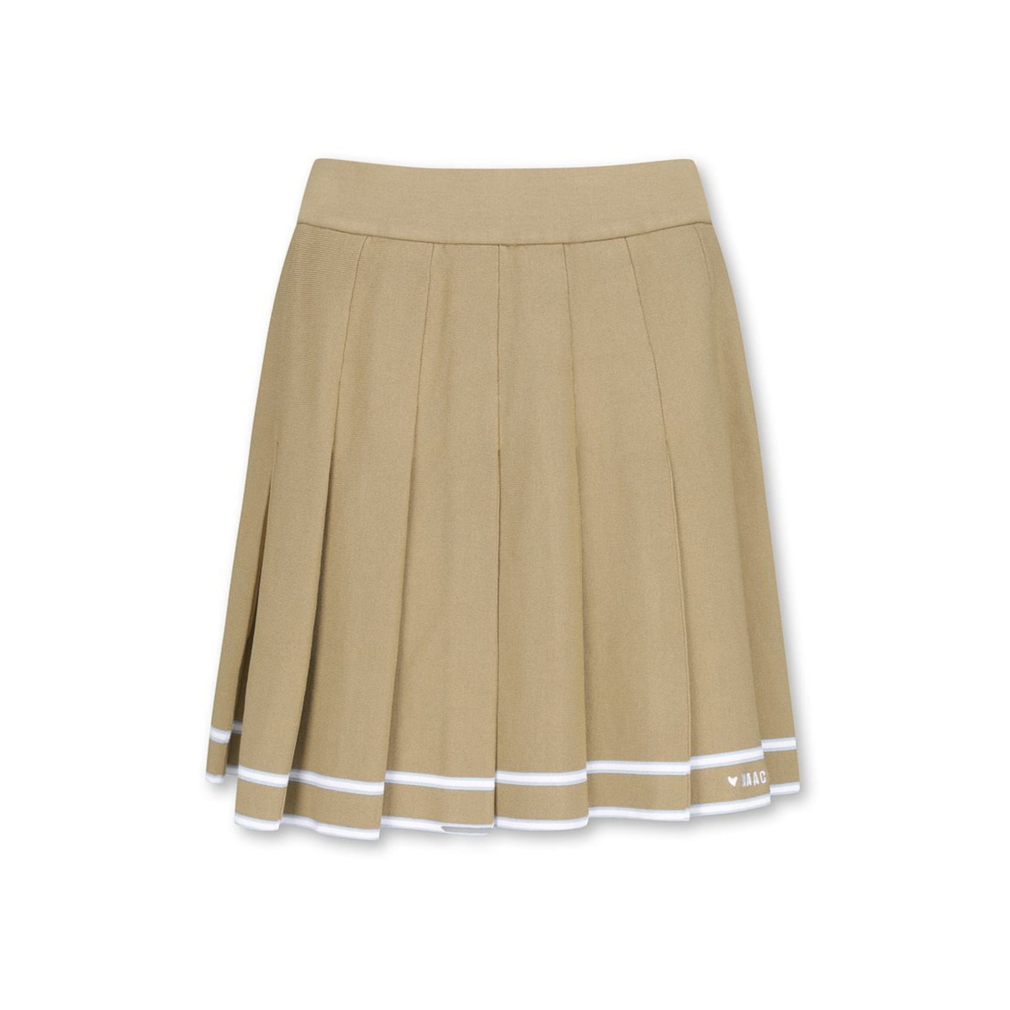 WOMEN プリーツニットキュロットスカート キャメル