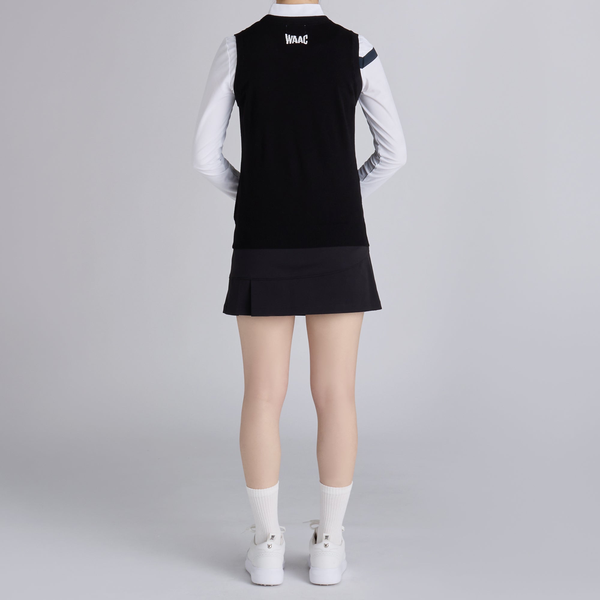 WOMENS ソフトタッチベーシックニットベスト ブラック/072242761