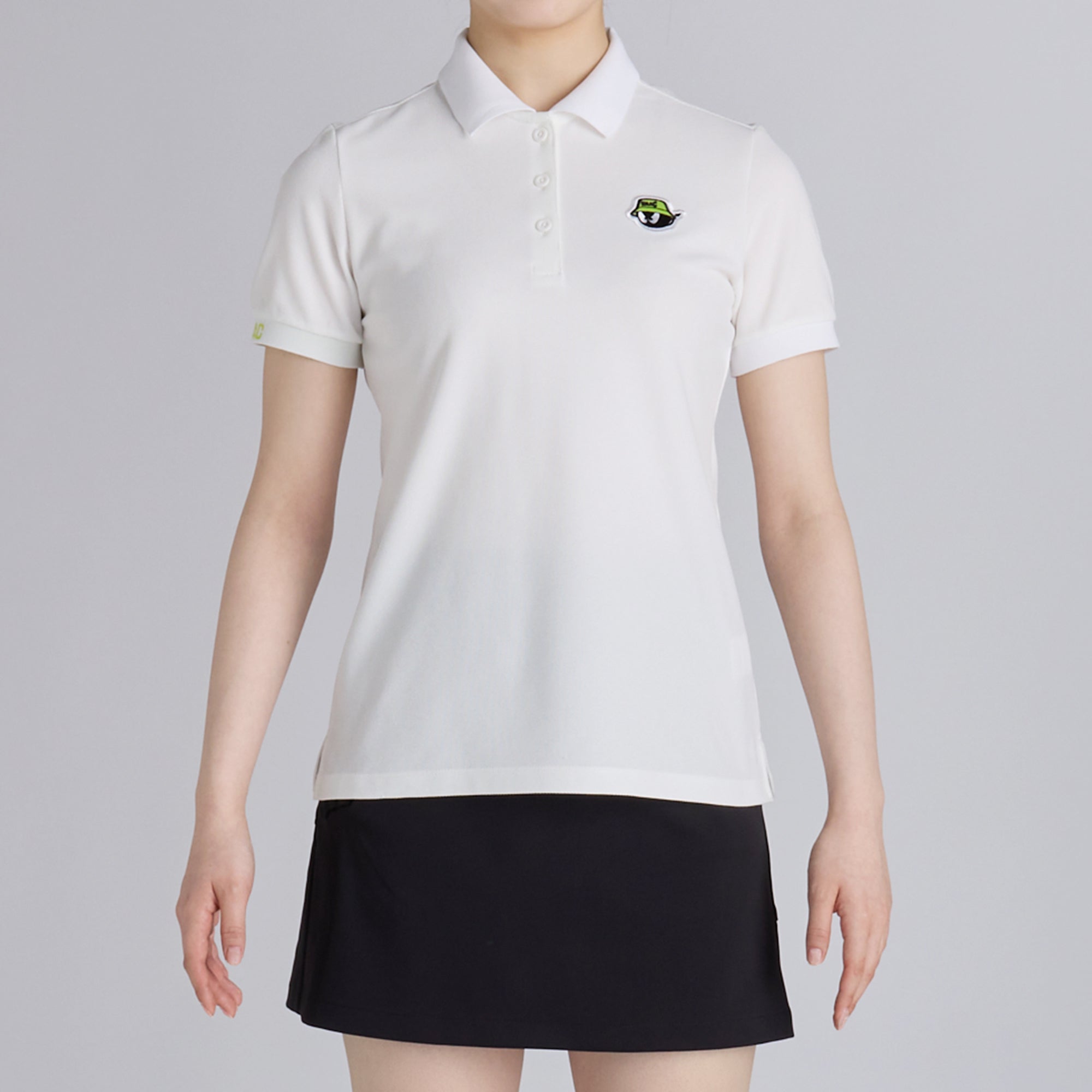WOMENS クラシックピケ 半袖ポロシャツ ブラック/072242052