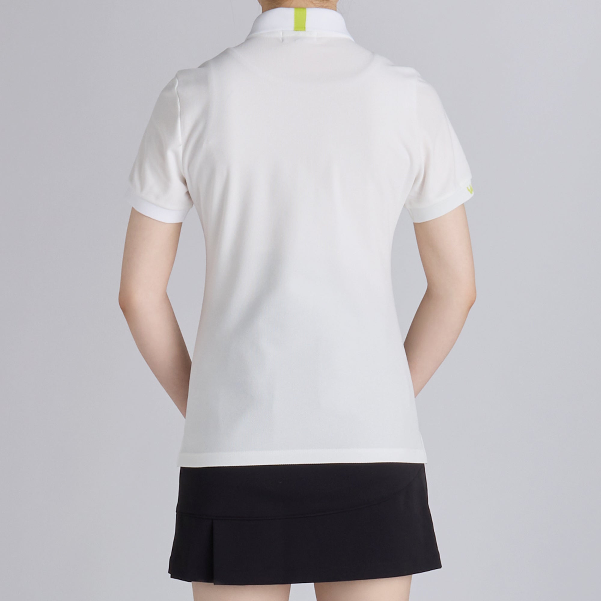 WOMENS クラシックピケ 半袖ポロシャツ ブラック/072242052