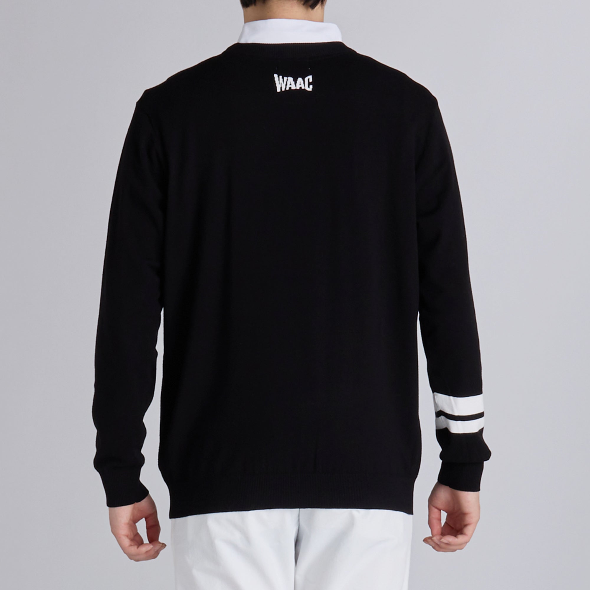 MENS ソフトタッチベーシックニット 長袖プルオーバー ホワイト/072242711