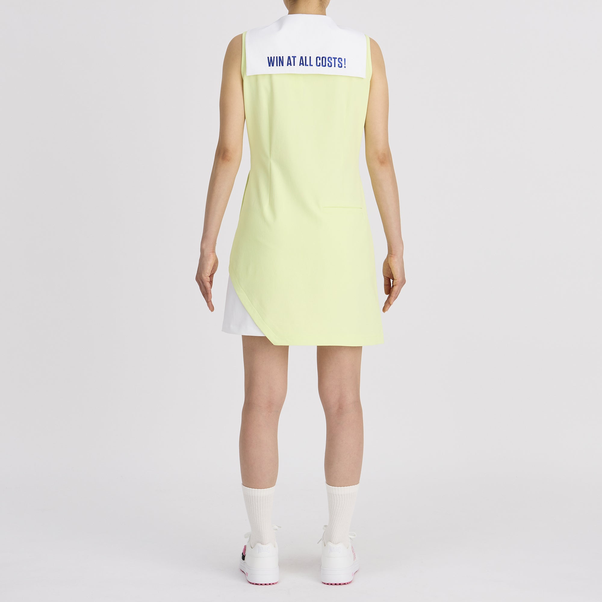 WOMENS セーラーカラーピケワンピース レモンイエロー/072242590