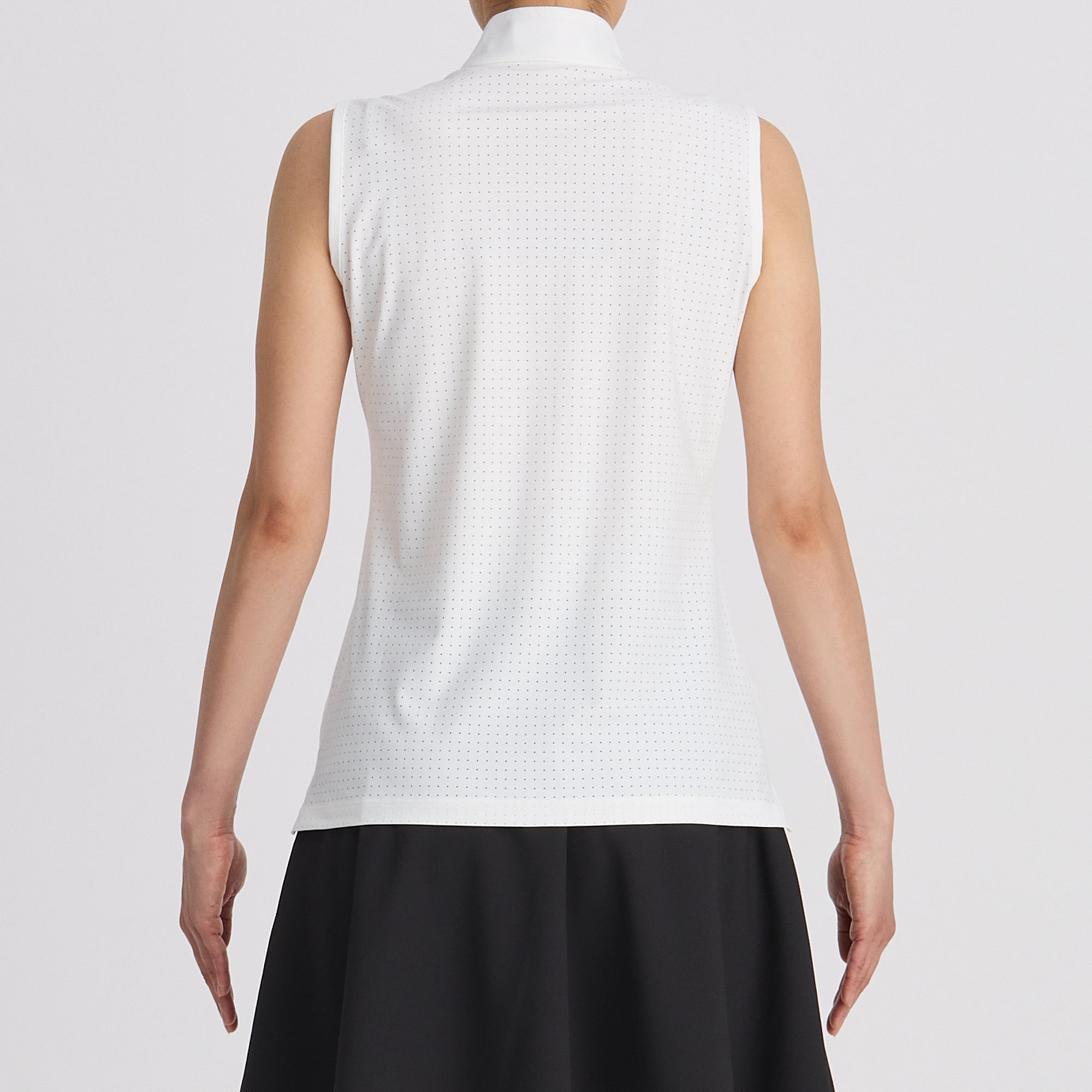 WOMENS EUROJERSEYパンチング ノースリーブモックネック ブラック/072242093
